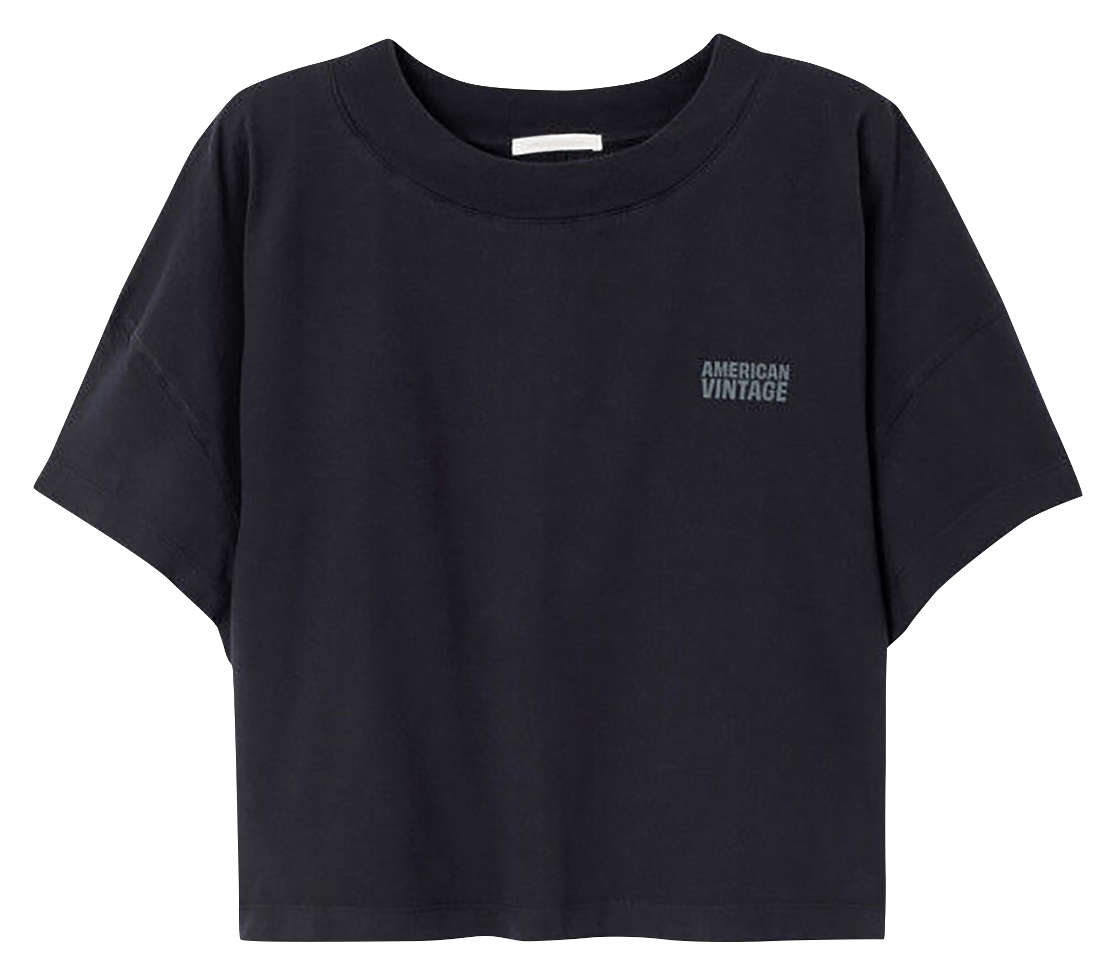 Tee-shirt oversize col rond en coton gixy AMERICAN VINTAGE Noir