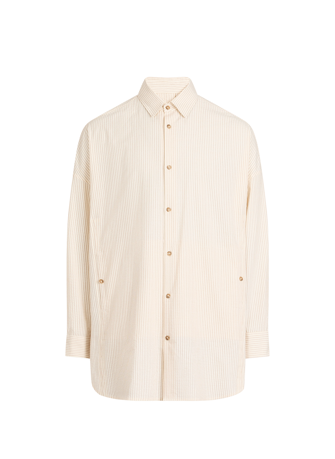 Oversized Long Striped Shirt MERELY MADE Beige