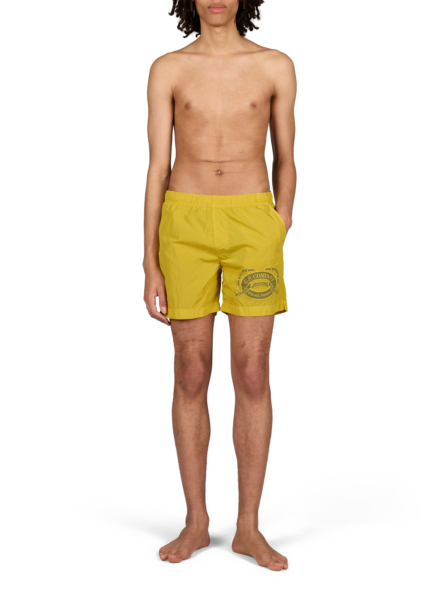 Geborduurde zwemshorts CP COMPANY Groen