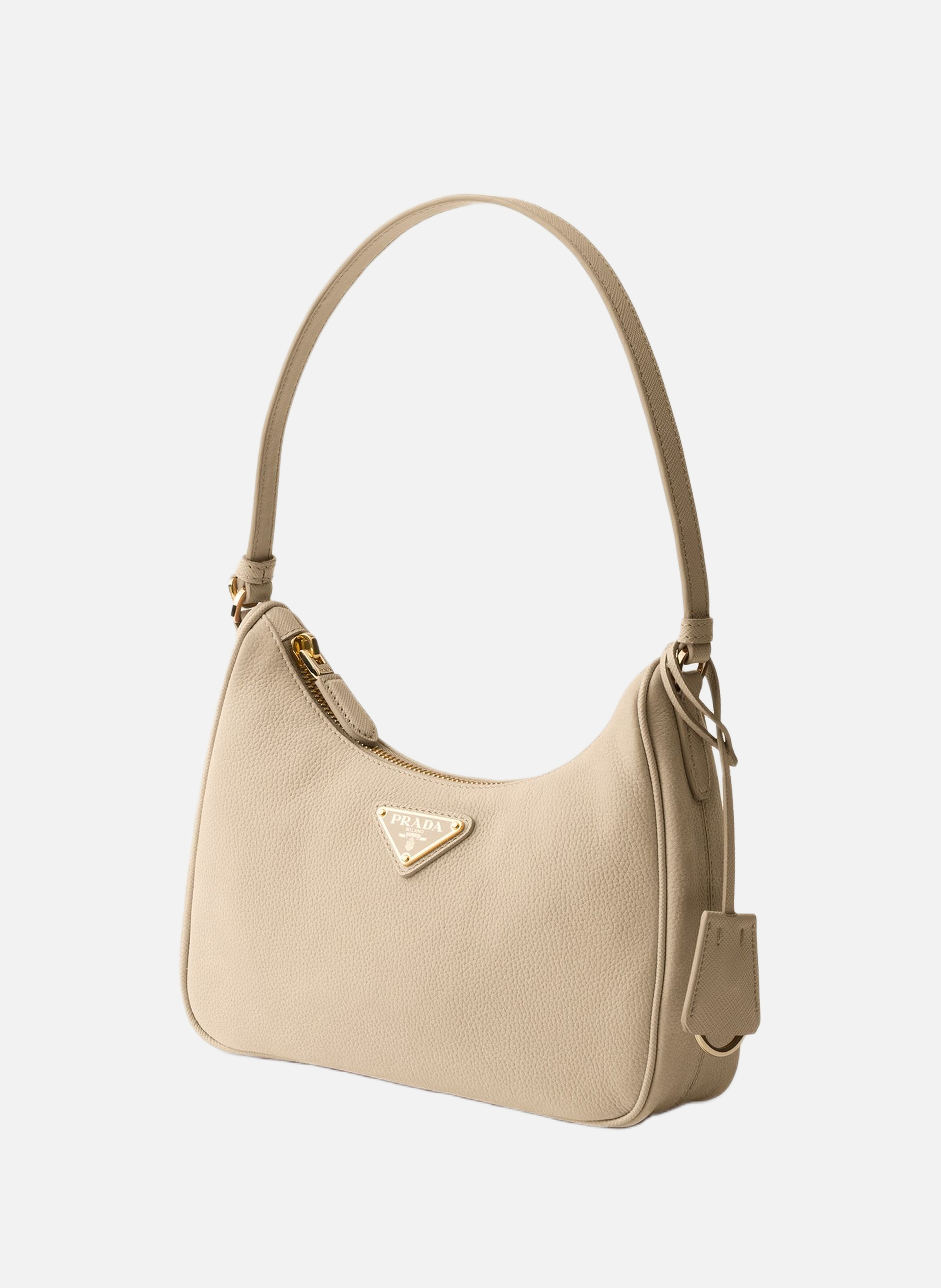 Mini sac prada re-edition 2005 en cuir nubuck et s PRADA Beige