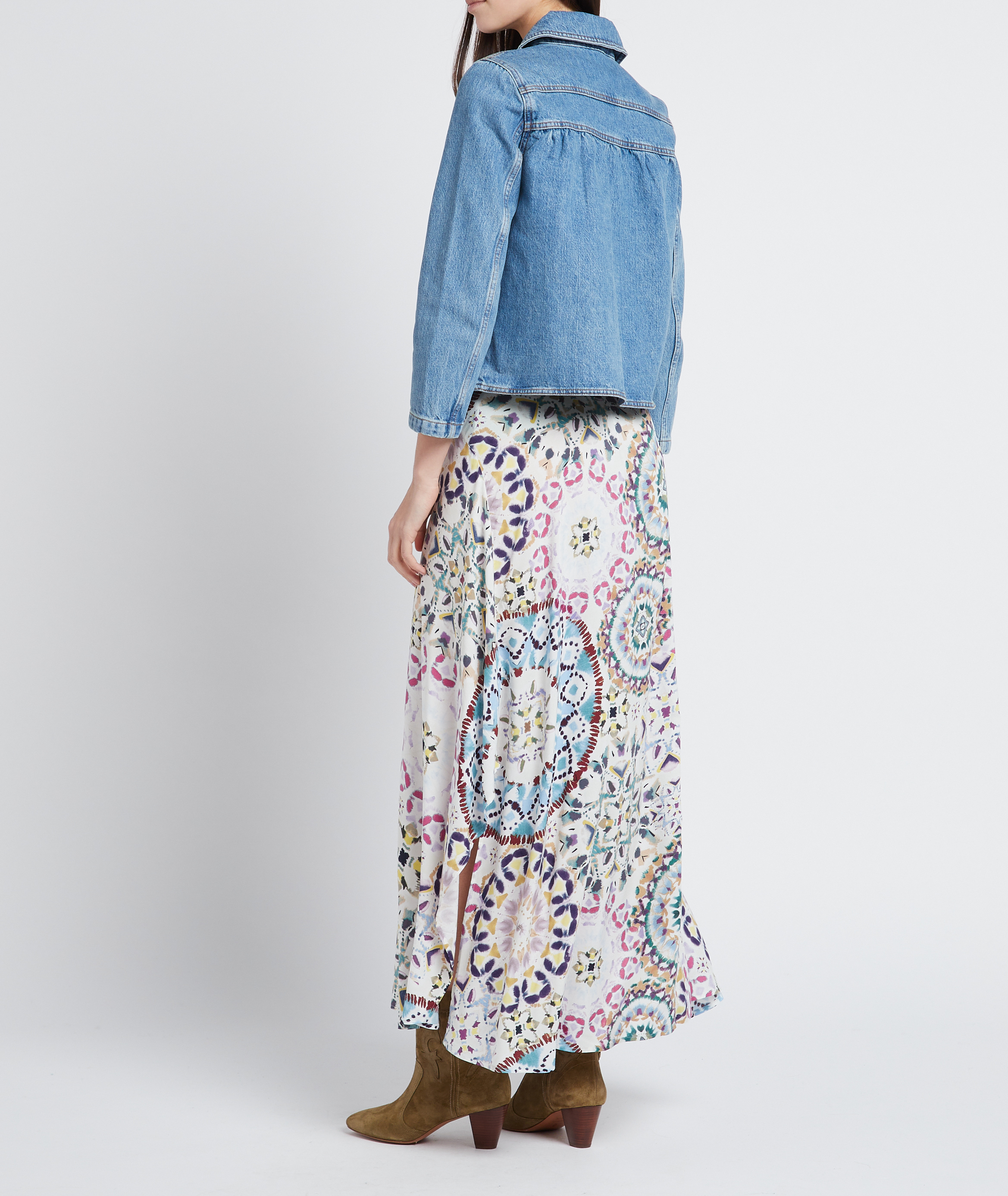 Veste courte en denim délavé tiny BA&SH Bleu