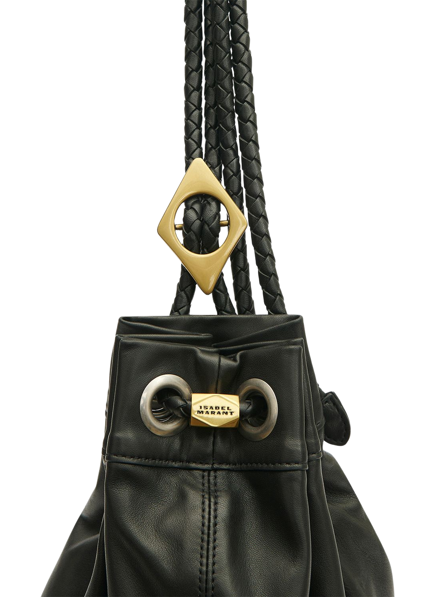 Maia Medium lamb leather shoulder bag ISABEL MARANT Black