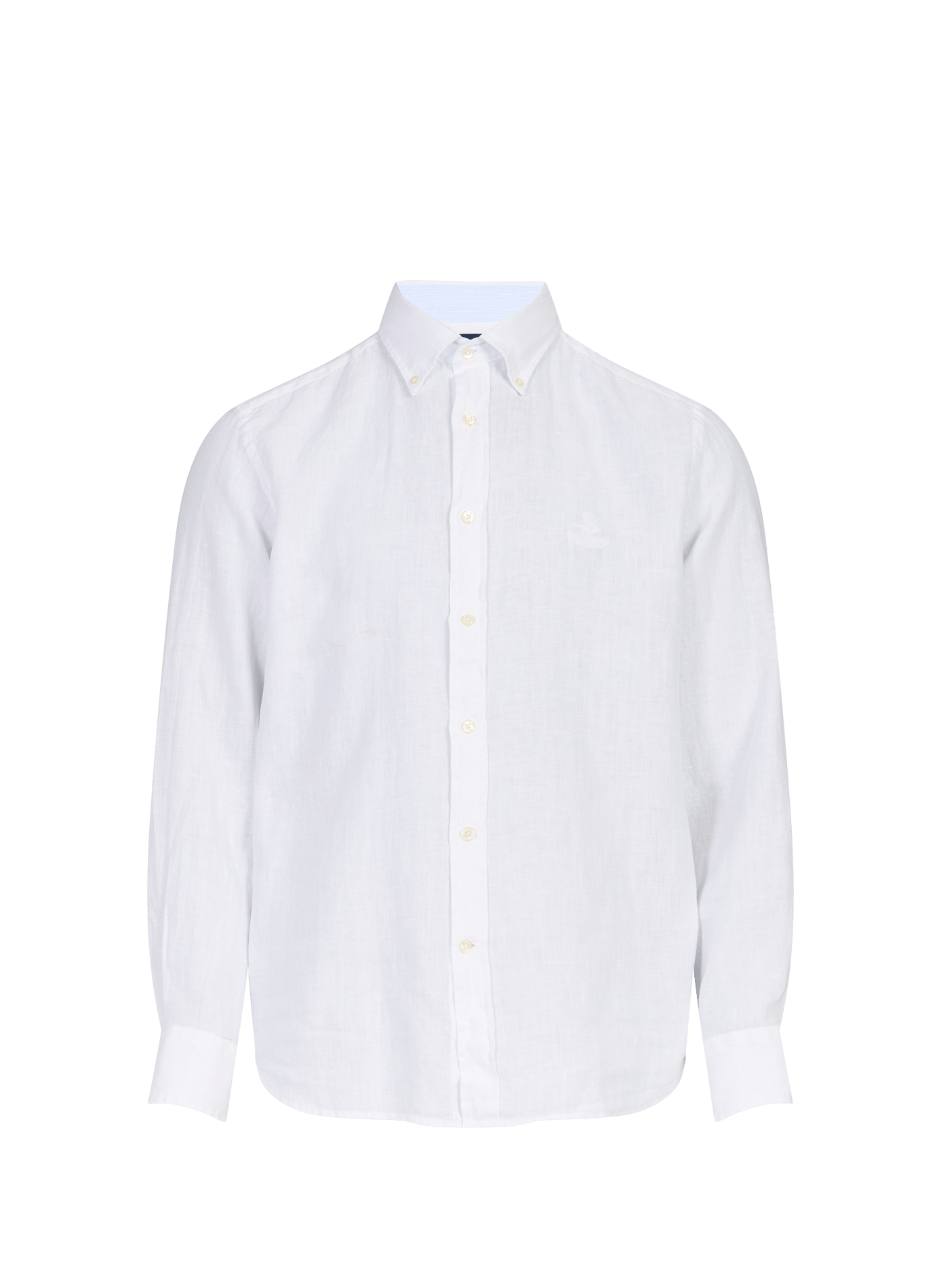 Shirt with American collar in linen FACONNABLE White