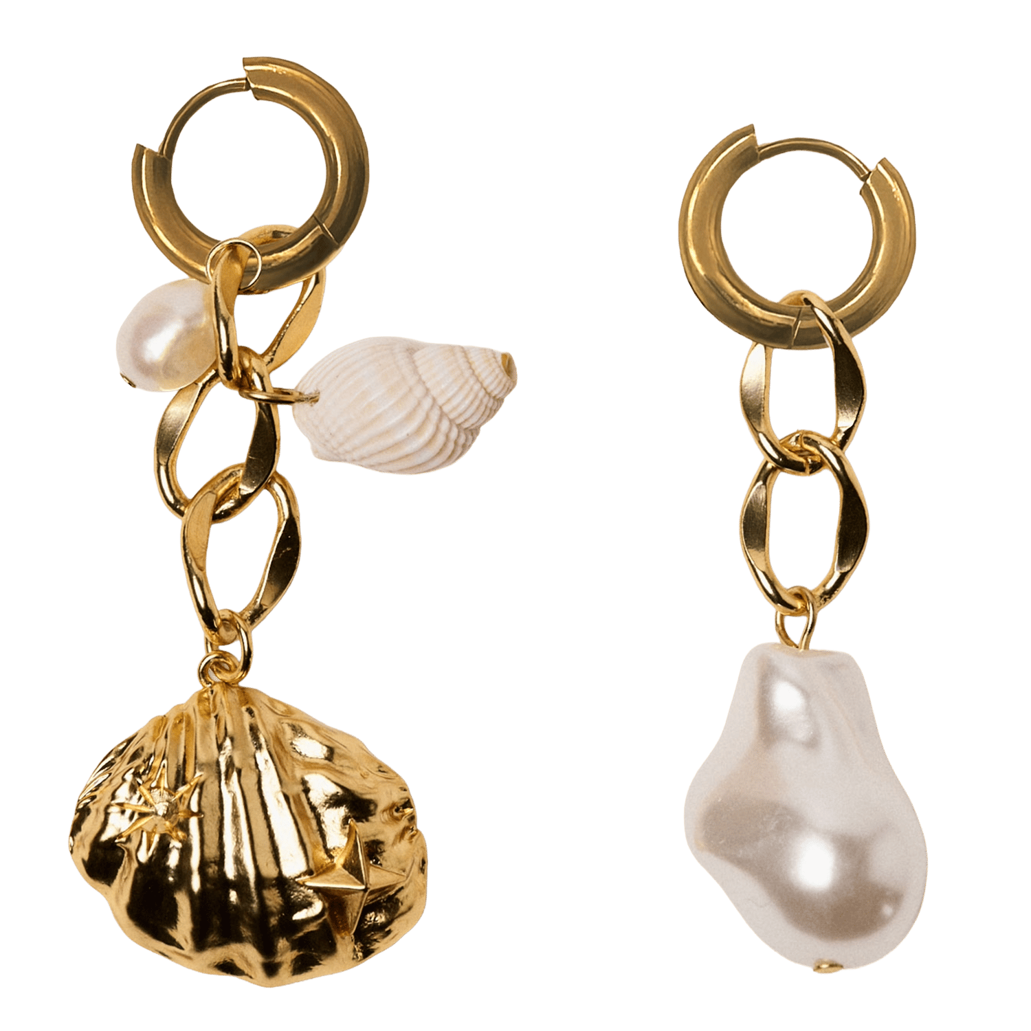 Boucles d'oreilles chaîne sedna SESSUN Doré