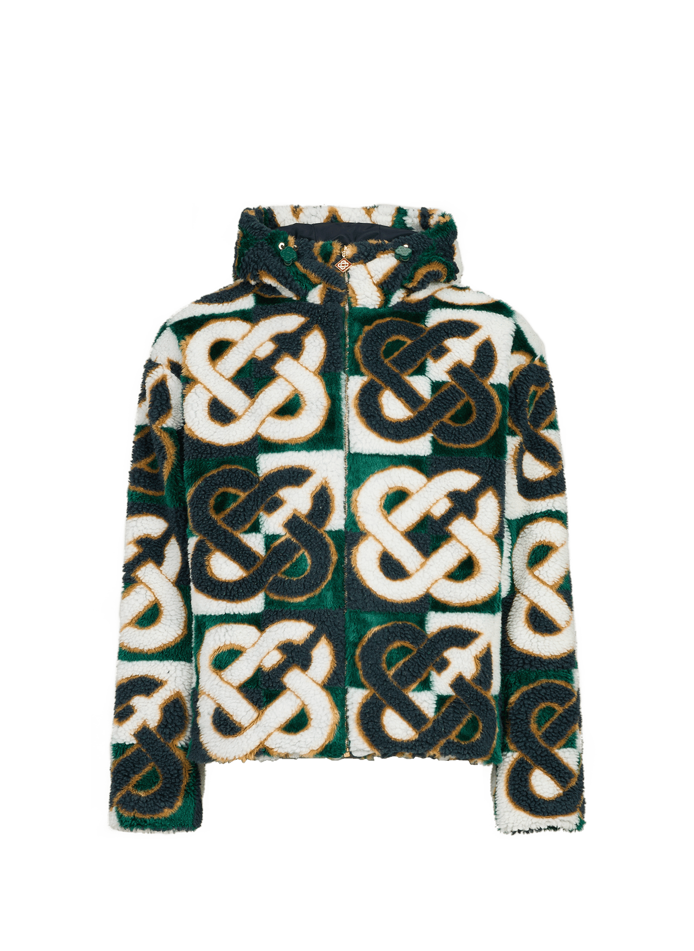 Logo-embroidered wool blend jacket CASABLANCA PARIS Multicolour