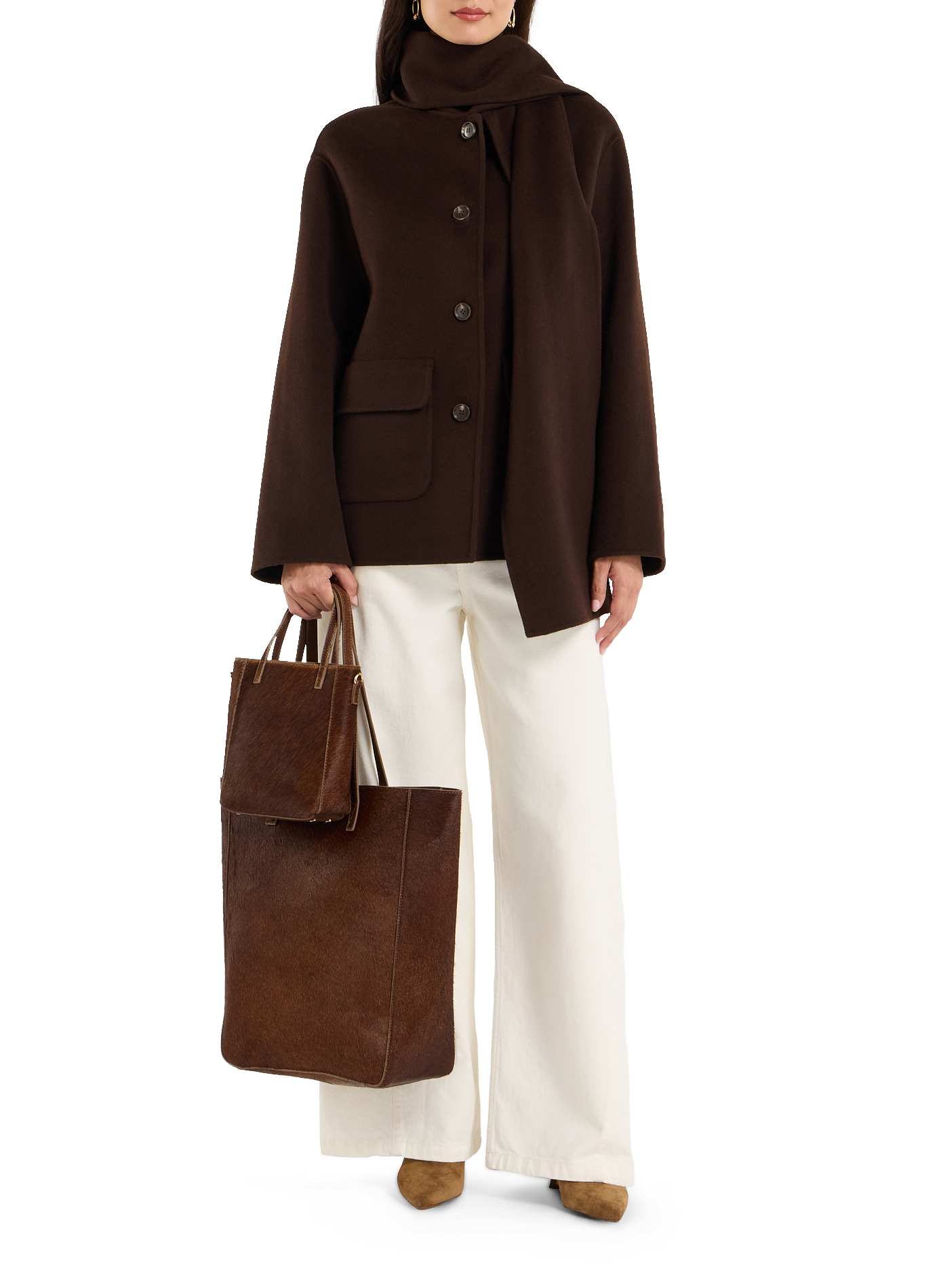 Sac cabas Gab en cuir SAISON 1865 Marron