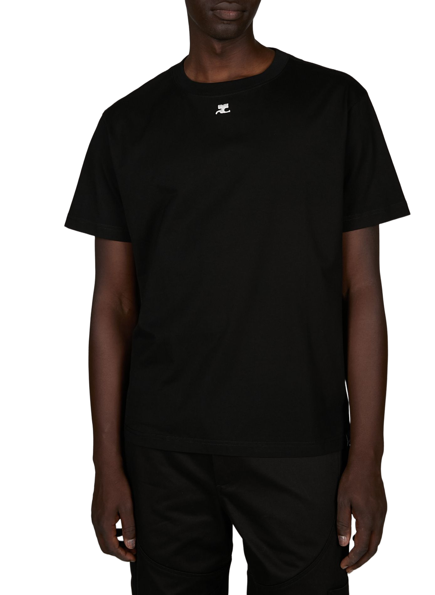 Camiseta de algodón COURRÈGES Negro