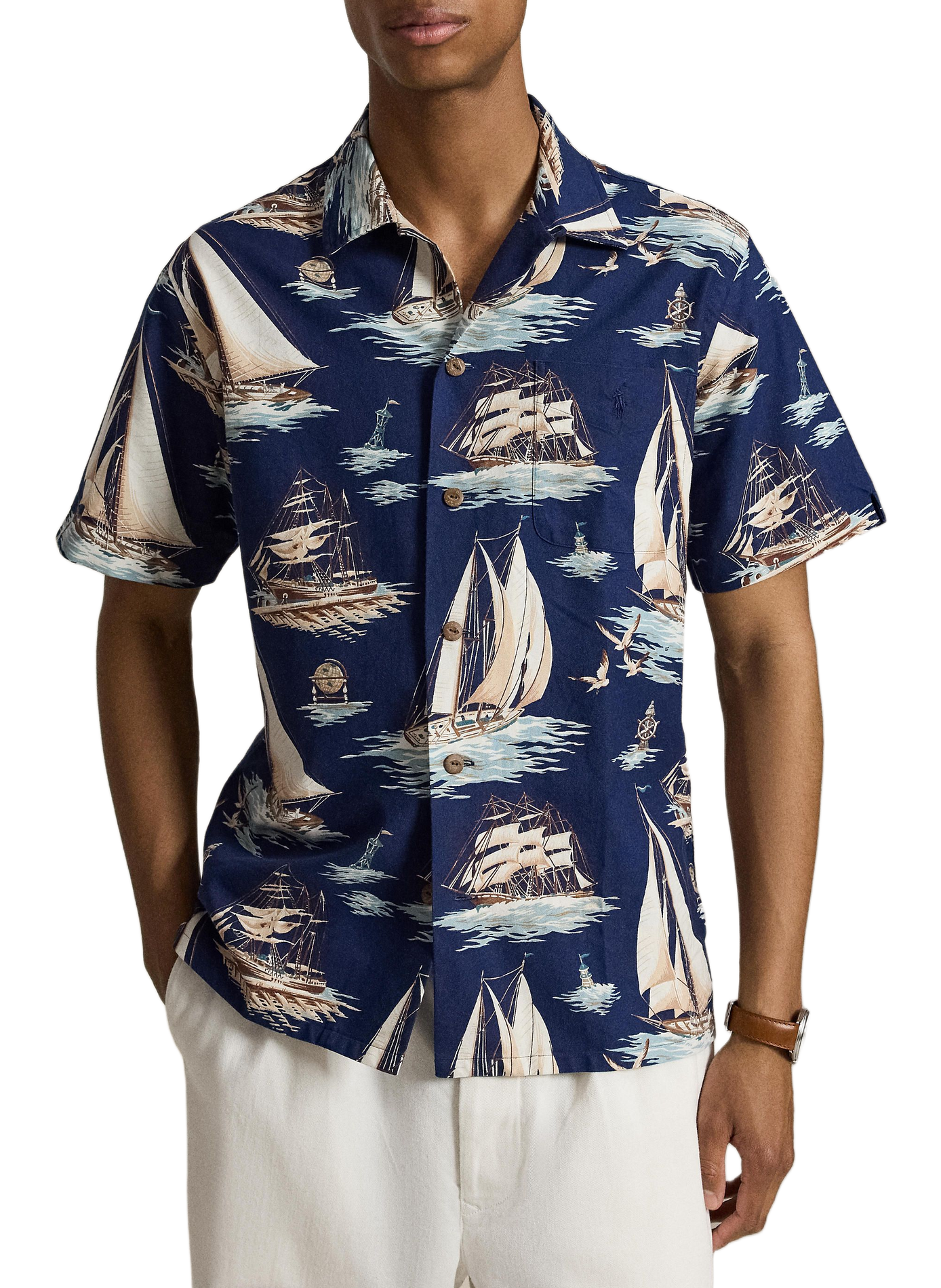 Short-sleeved printed cotton shirt  POLO RALPH LAUREN Multicolour