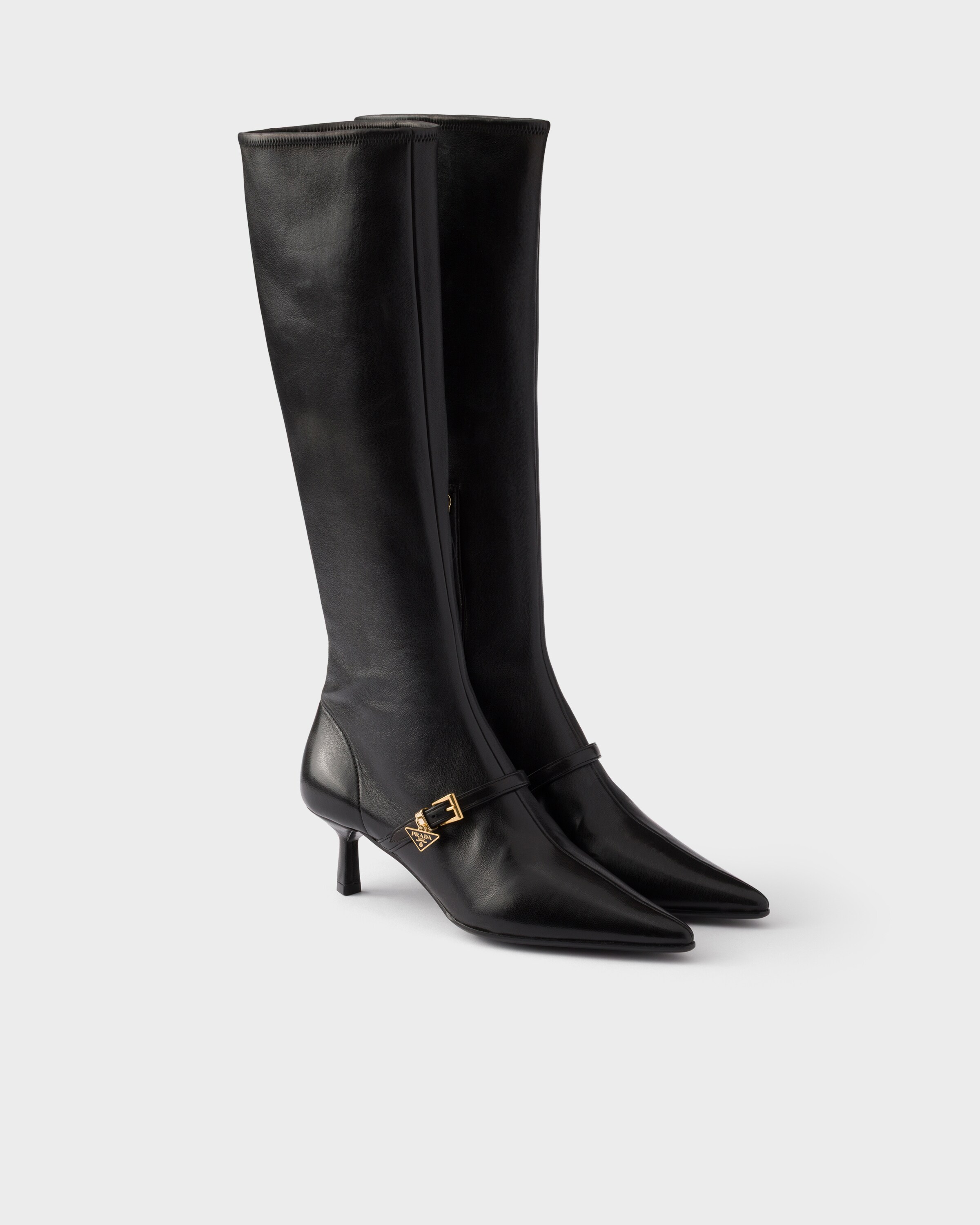Bottes en cuir nappa stretch PRADA Noir