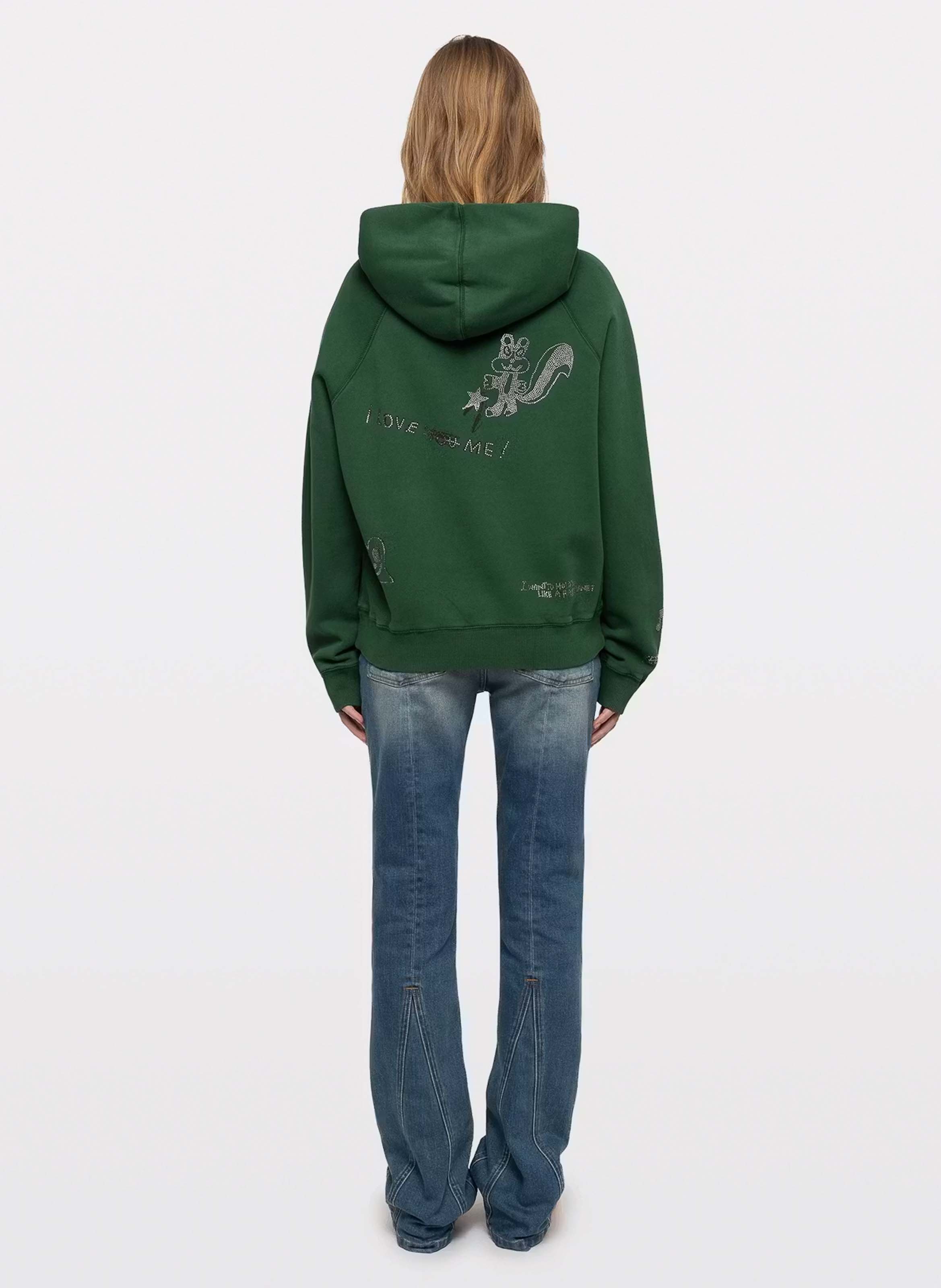 Sweat droit en coton georgy ZADIG&VOLTAIRE Vert