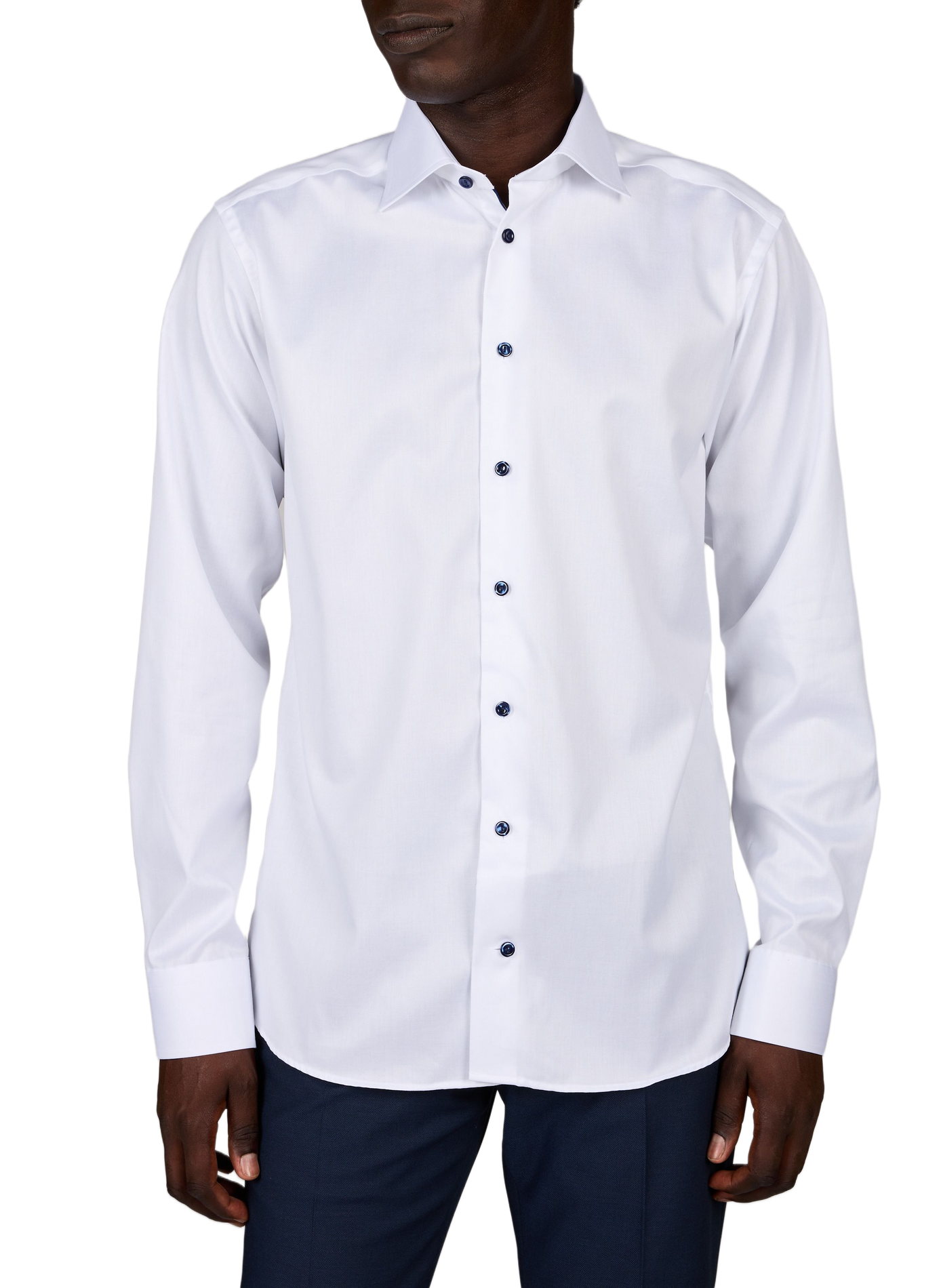 Chemise à boutonnière en coton ETON Blanc