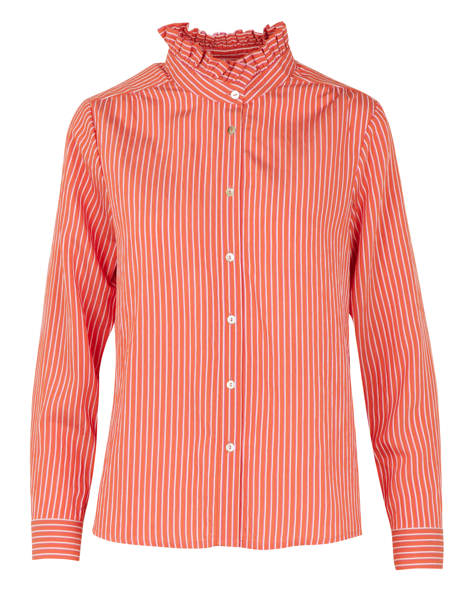 Blouse col victorien à rayures martina MAISON 123 Rouge