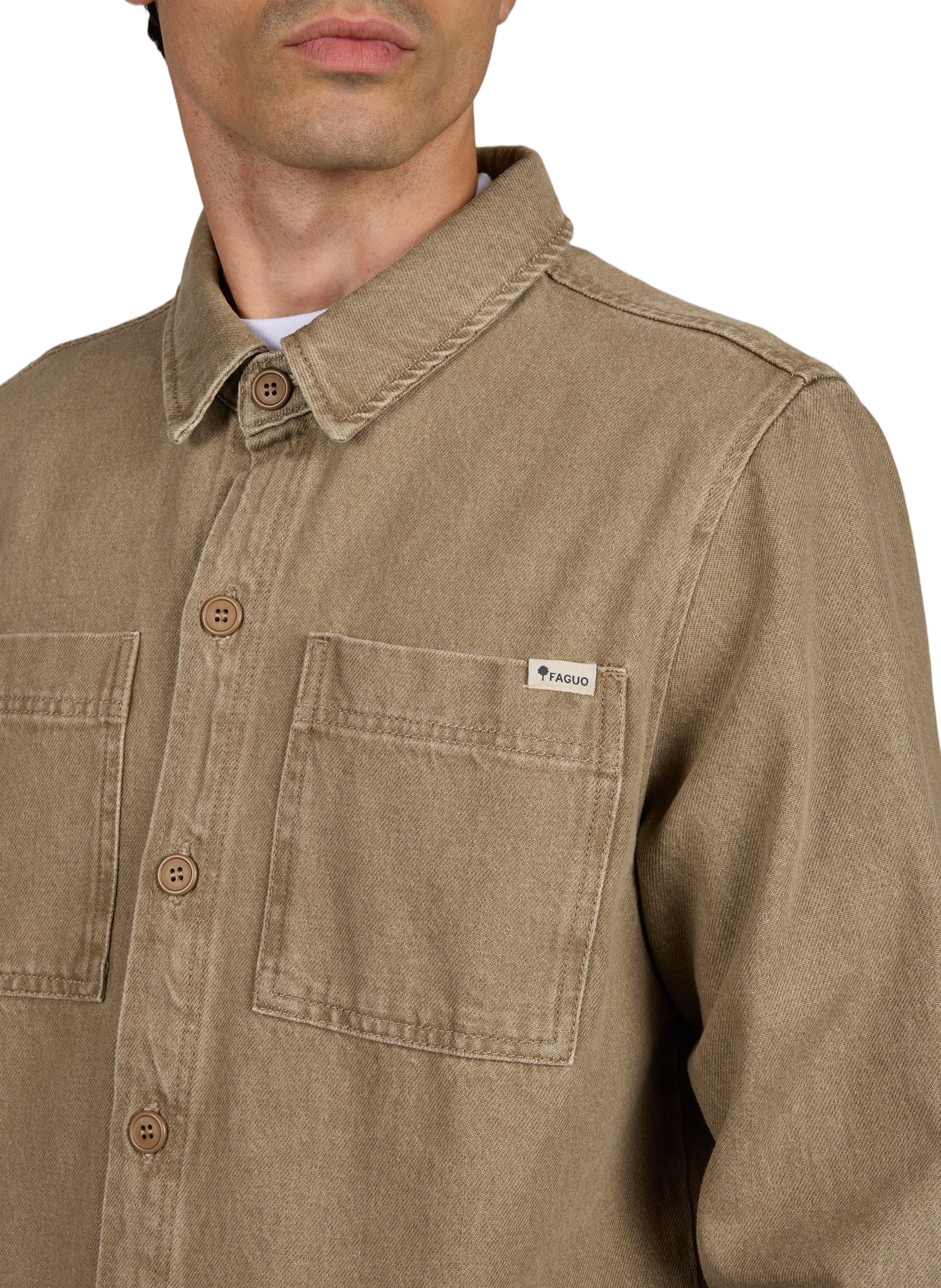 Baumwollhemd FAGUO Beige