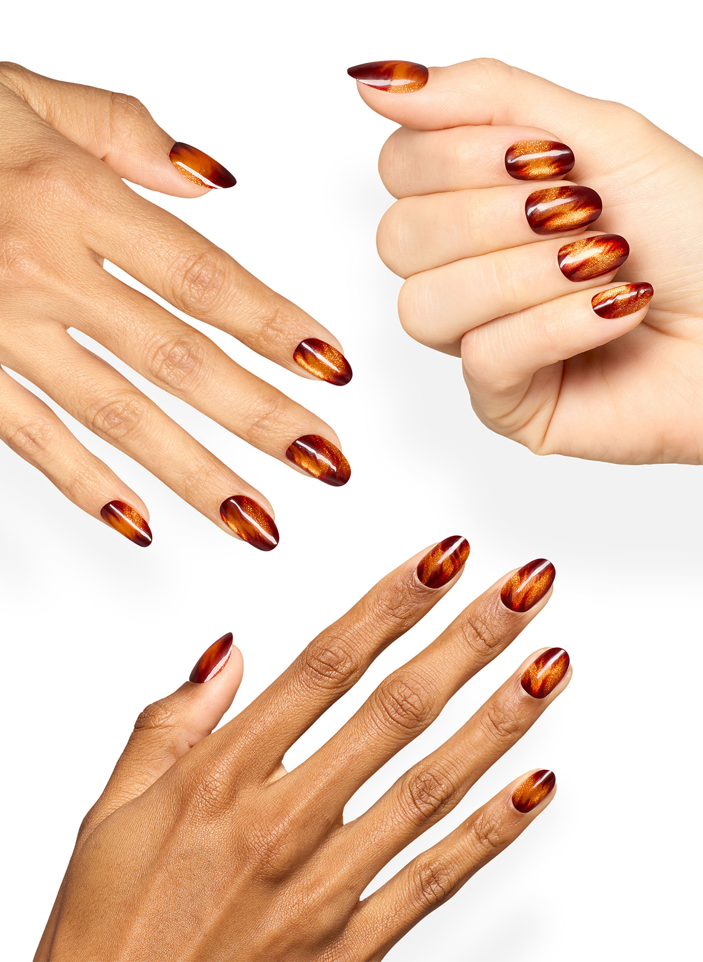 Quemar Después de Esmaltar - xPress/On OPI Marron foncé & doré