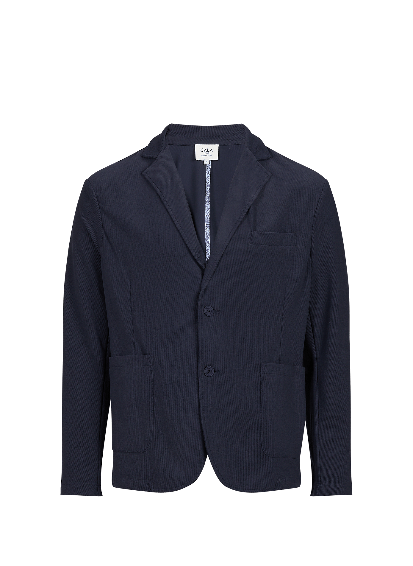 Straight corduroy velvet blazer 1789 CALA Blue