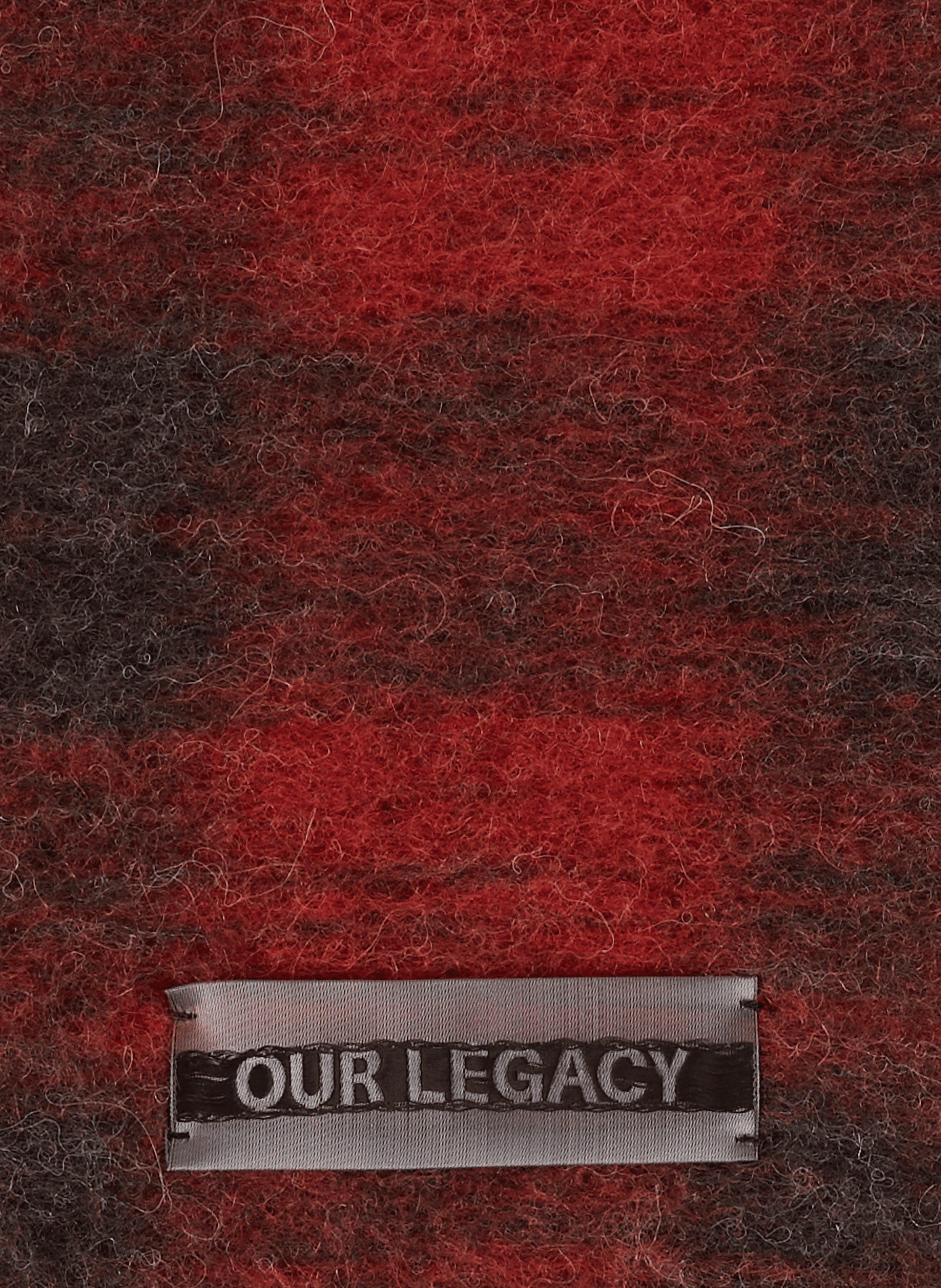 Printed wool blend scarf OUR LEGACY Red