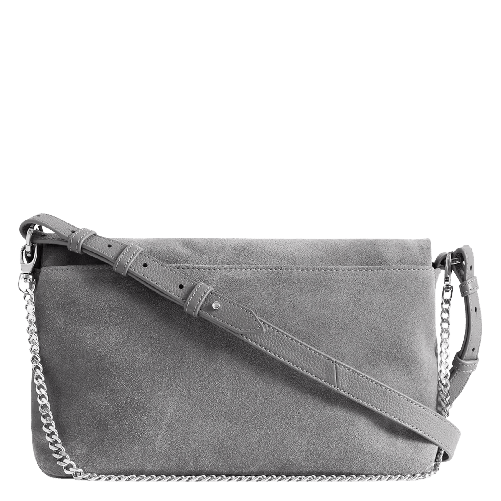 Sac bandoulière en cuir rocky ii ZADIG&VOLTAIRE Gris