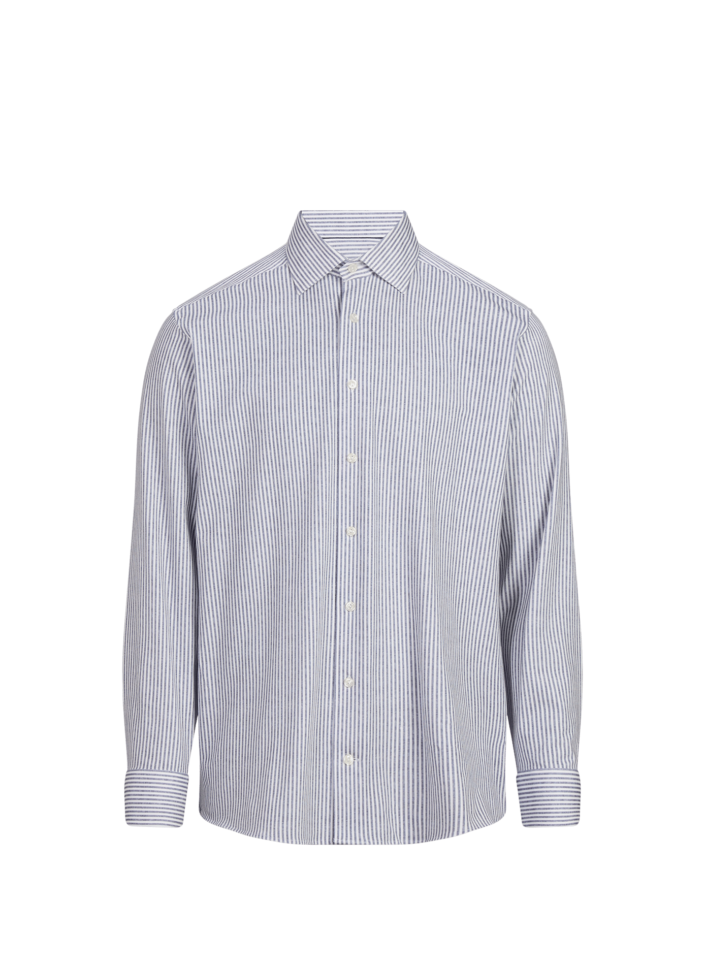 Straight striped cotton shirt ETON Blue