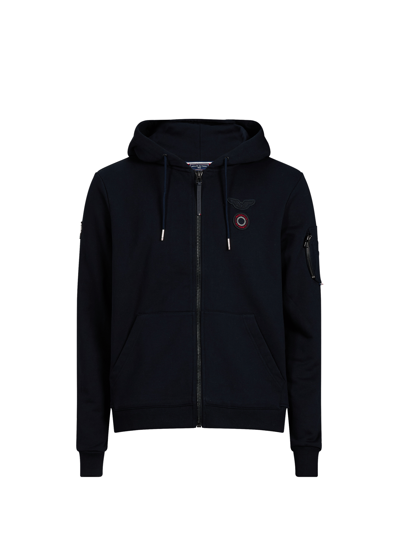 Hoodie zippé à capuche uni PATROUILLE DE FRANCE X REDSKINS Bleu