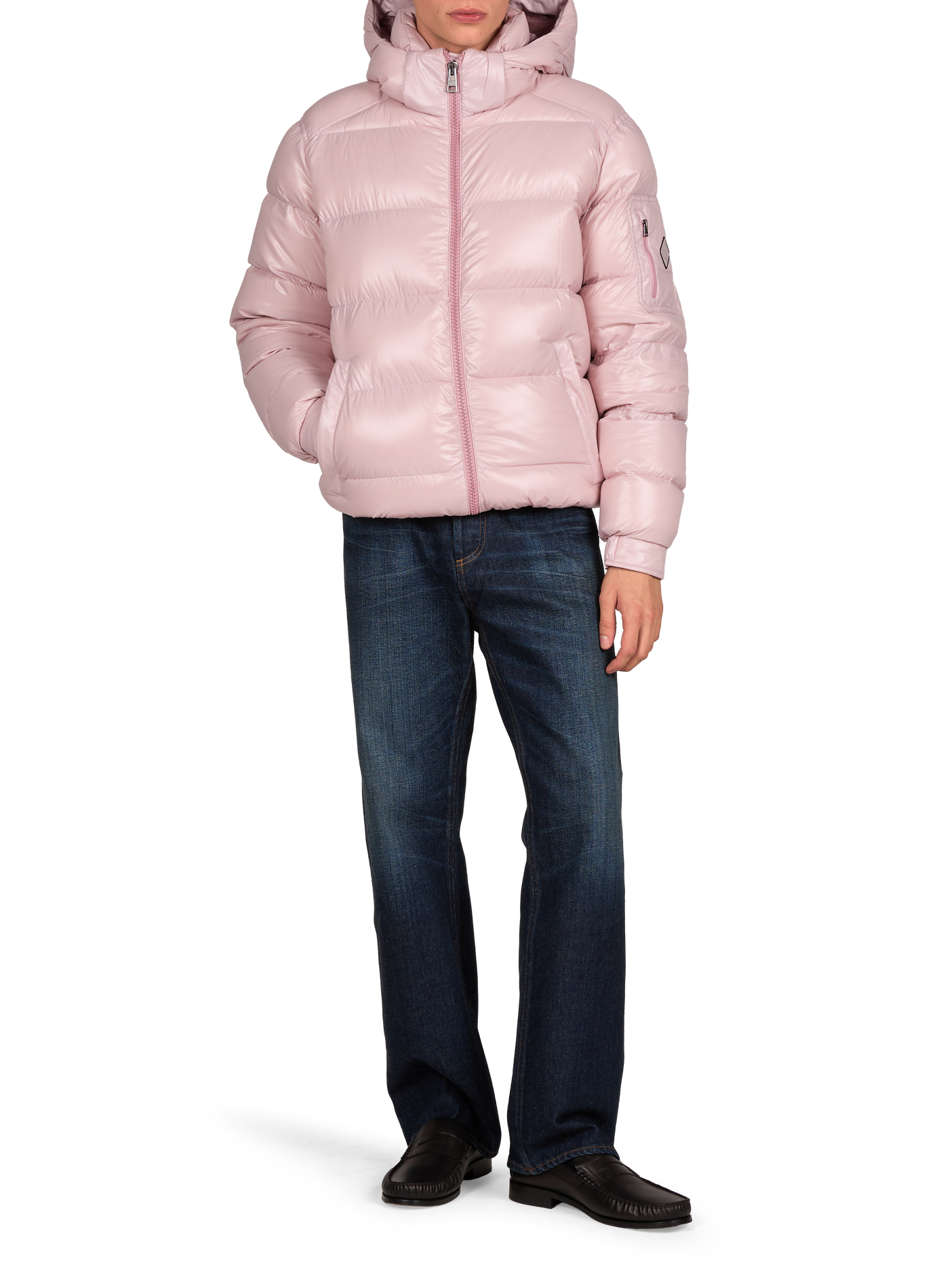 High-neck puffer jacket HERNO Pink
