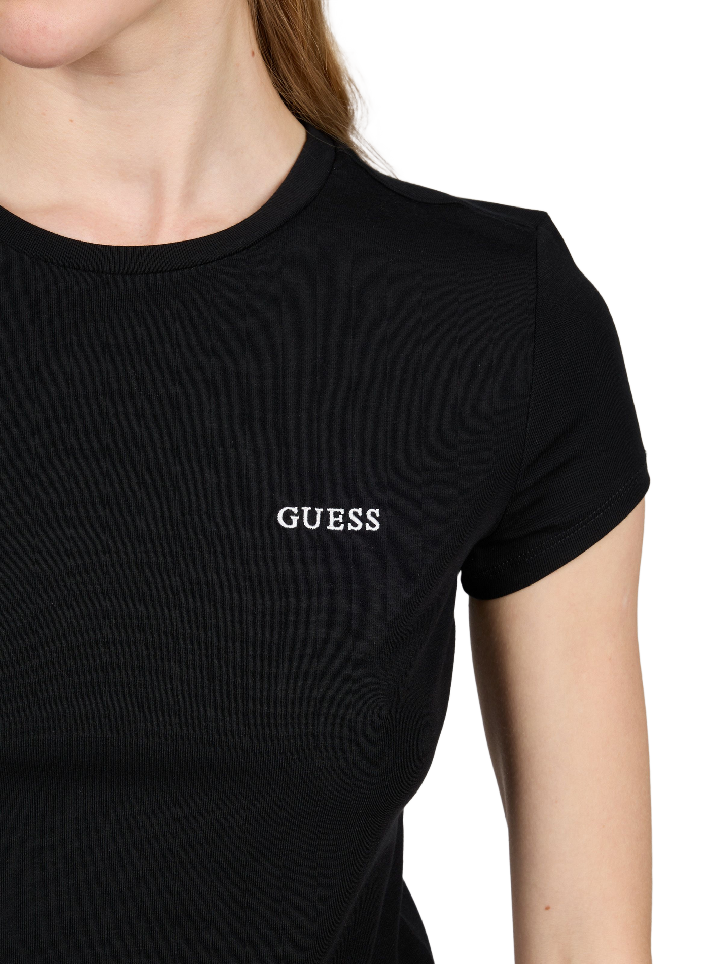LOTUS plain crew-neck T-shirt GUESS Black