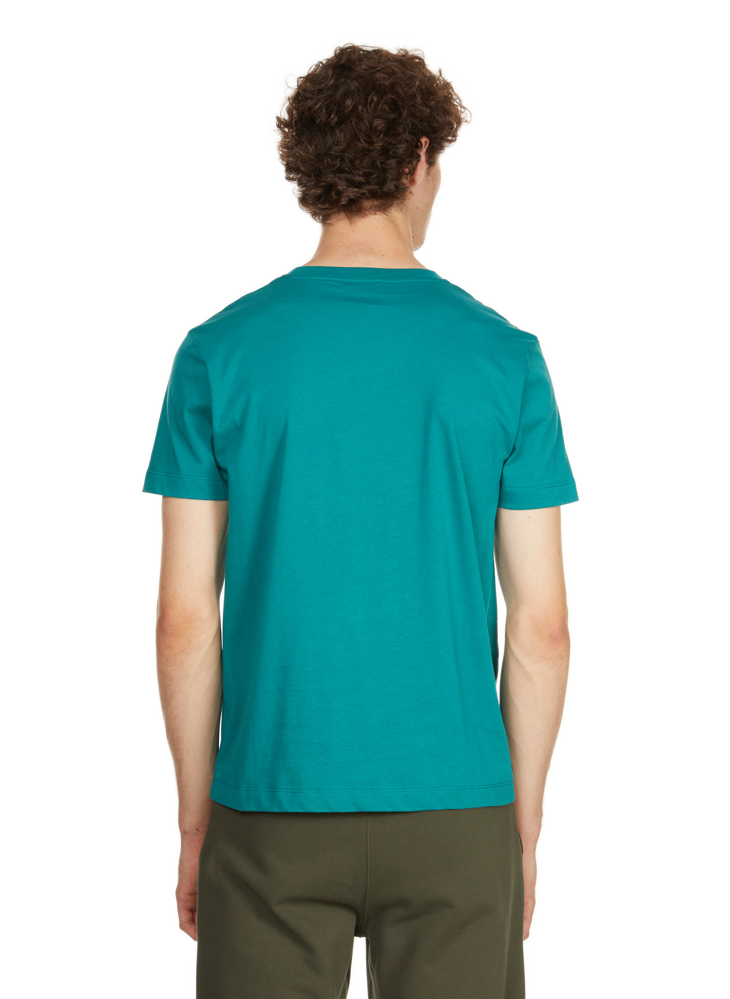 T-shirt col rond en coton organique AU PRINTEMPS PARIS Vert