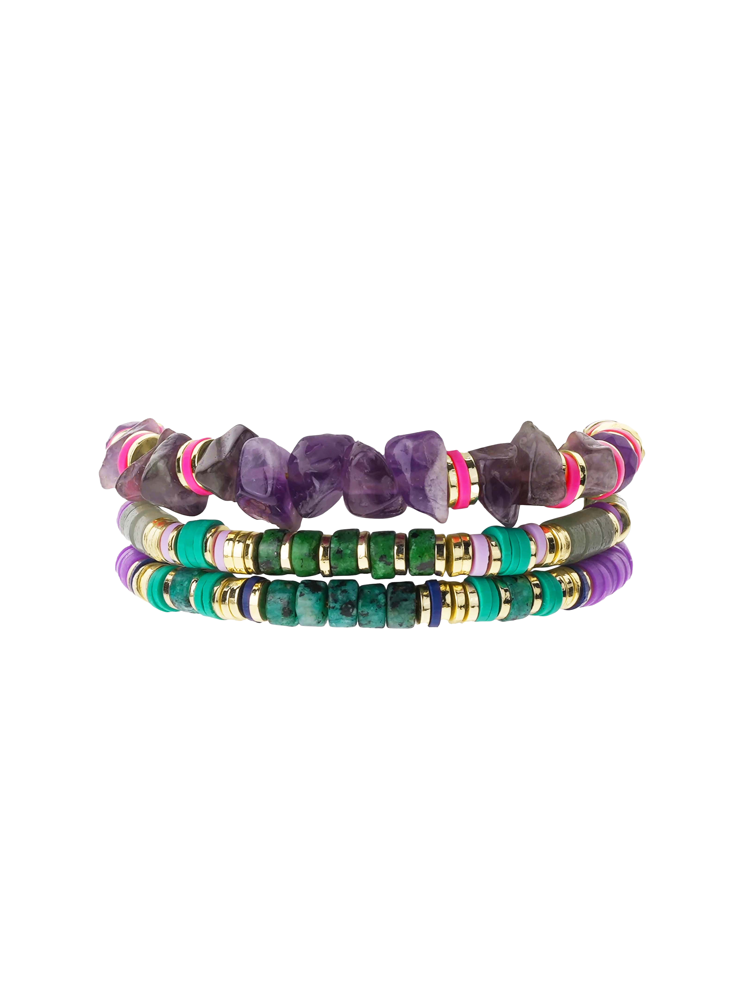 Bracelet ajustable multirang avec perles vadorada HIPANEMA Violet