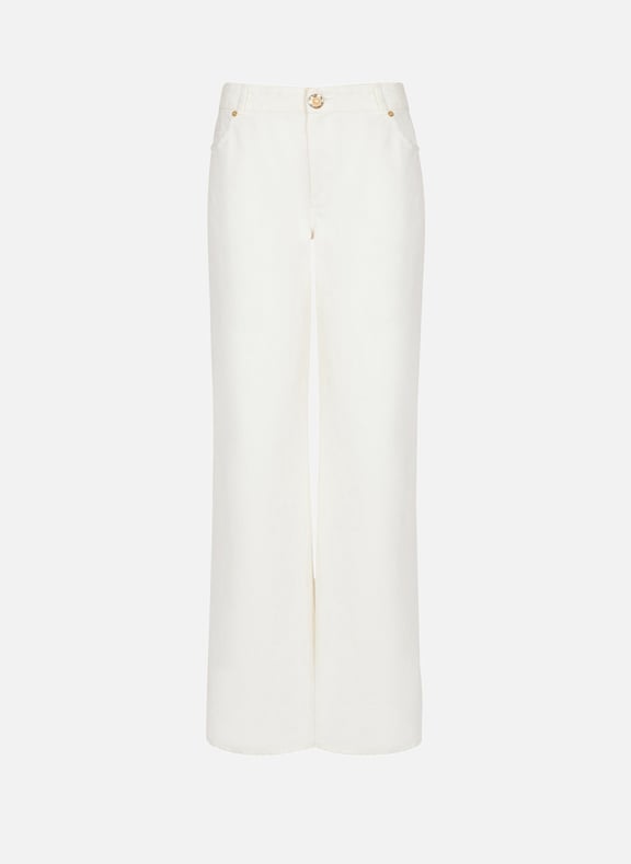 Jean droit en denim uni Blanc by BALMAIN BALMAIN Jean droit en denim uni Blanc