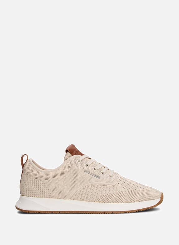 Mesh logo sneakers Beige by TOMMY HILFIGER TOMMY HILFIGER Mesh logo sneakers Beige
