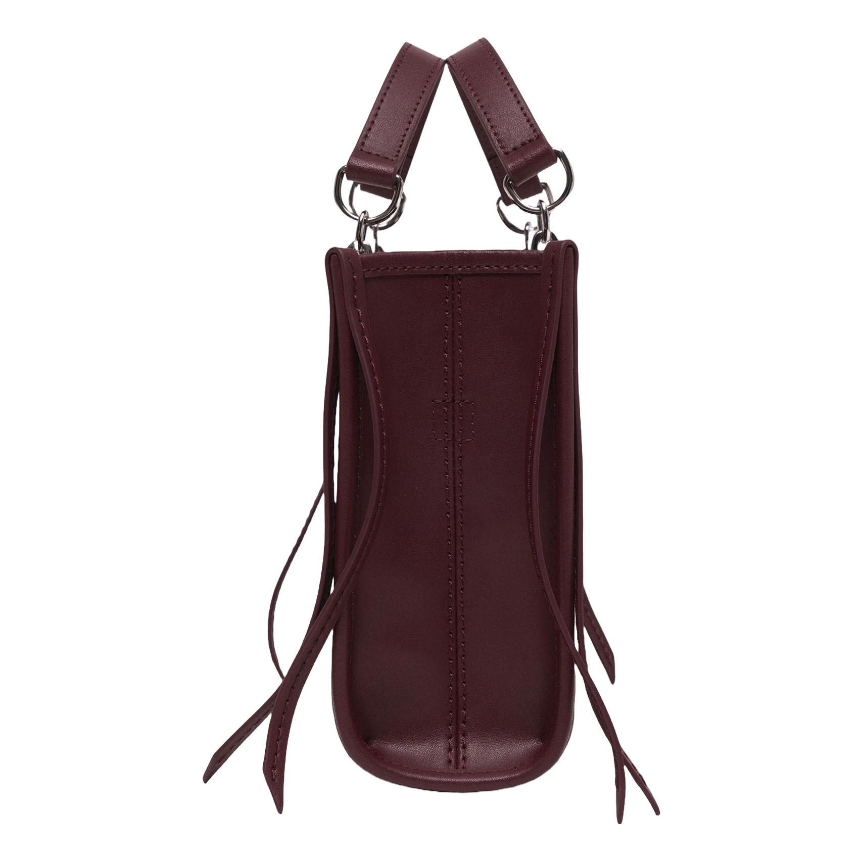 Sac bandoulière en cuir m cabas mini MAJE Rouge