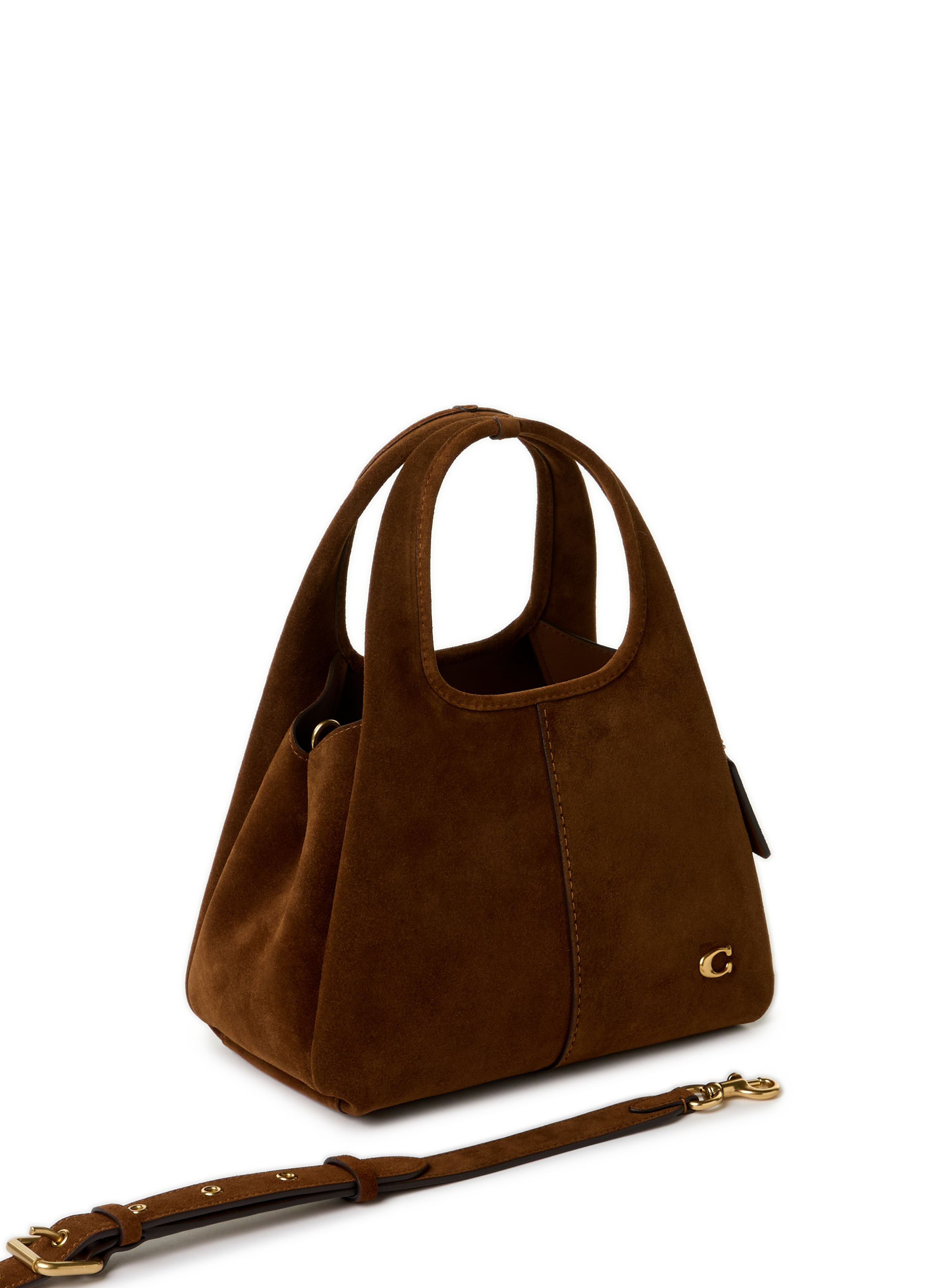 Sac à main en cuir Lana COACH Marron