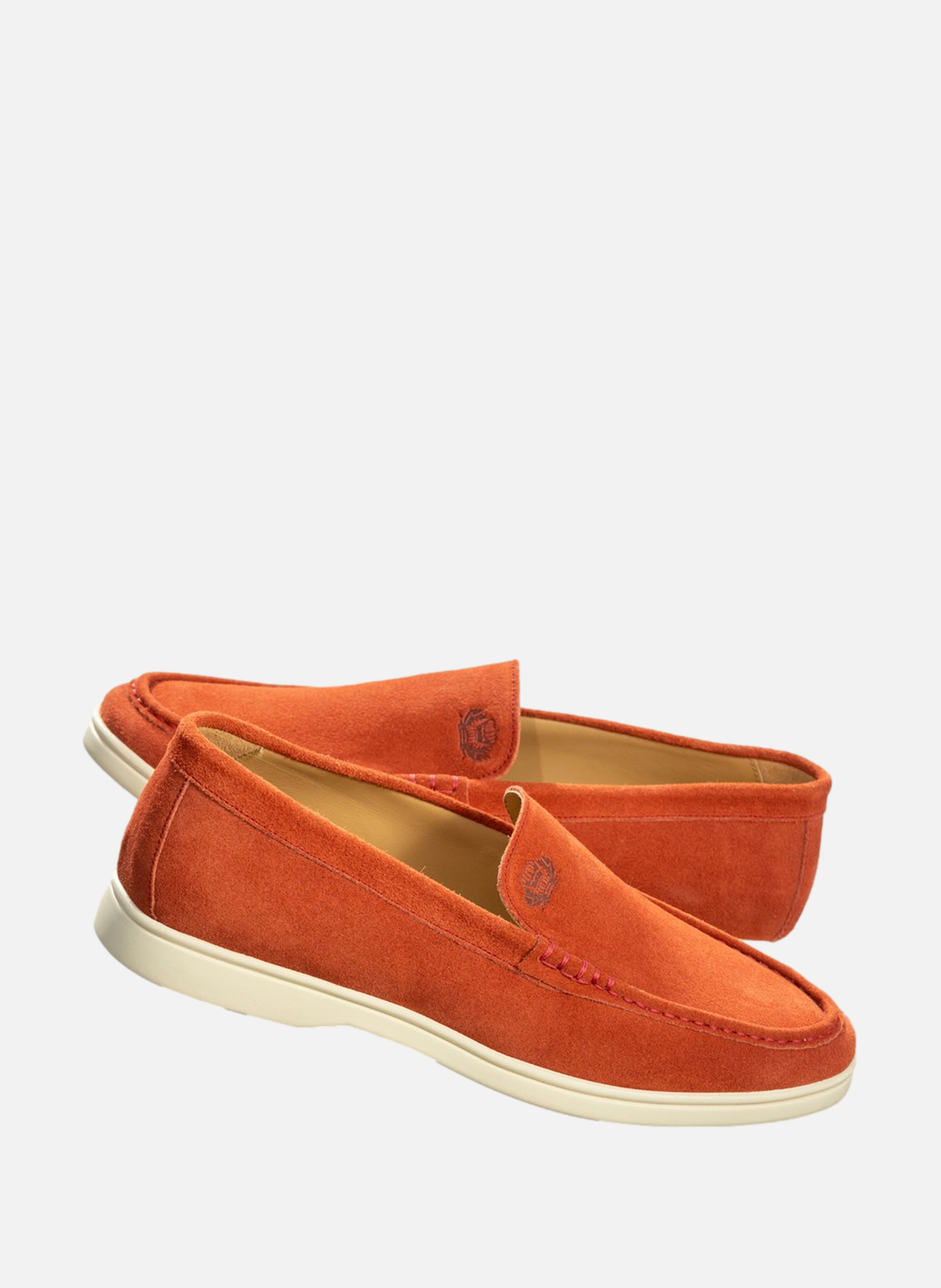 Mocassin velours monaco FINSBURY Rouge