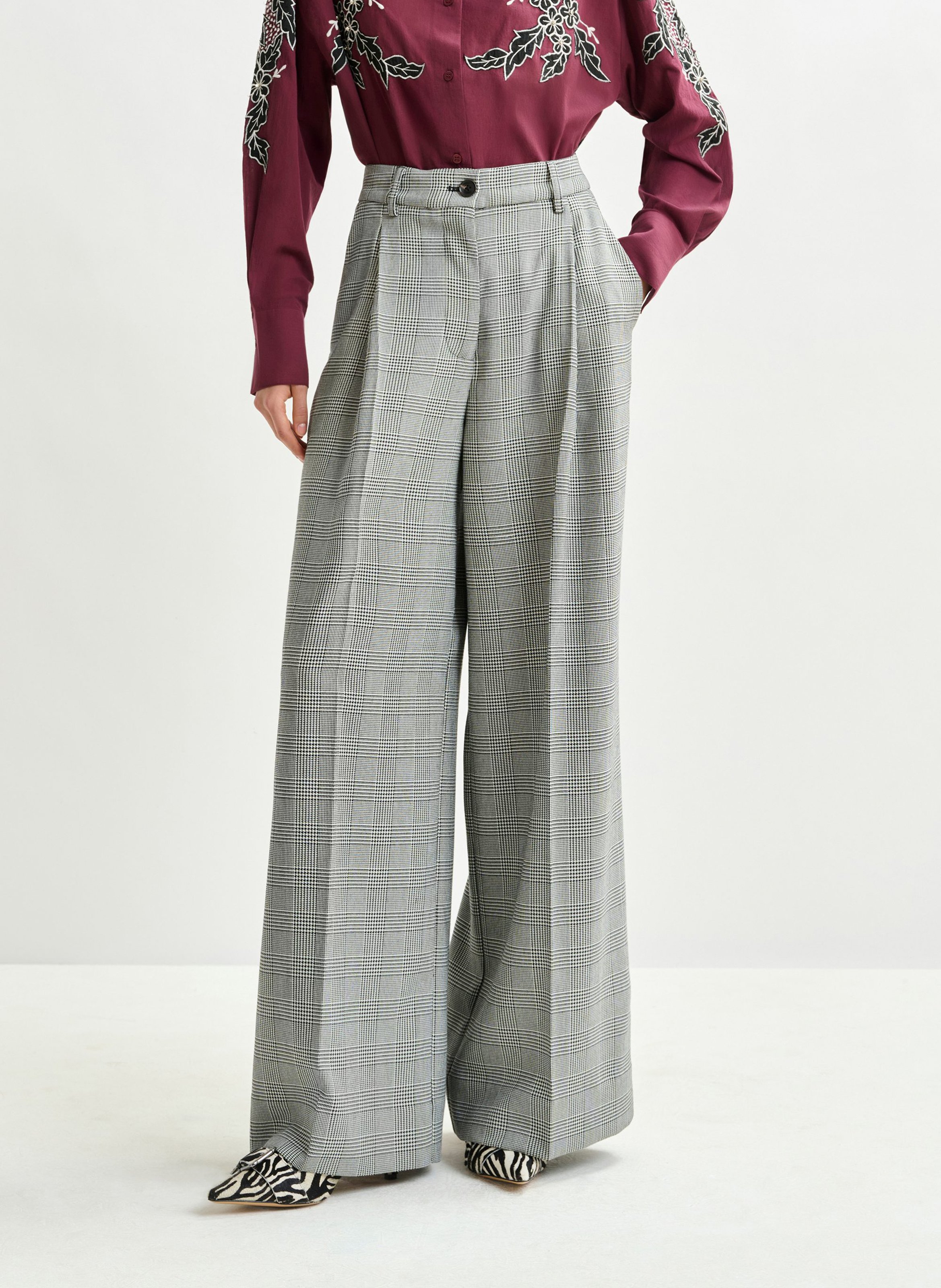 Pantalon large rayé invest ESSENTIEL ANTWERP Gris