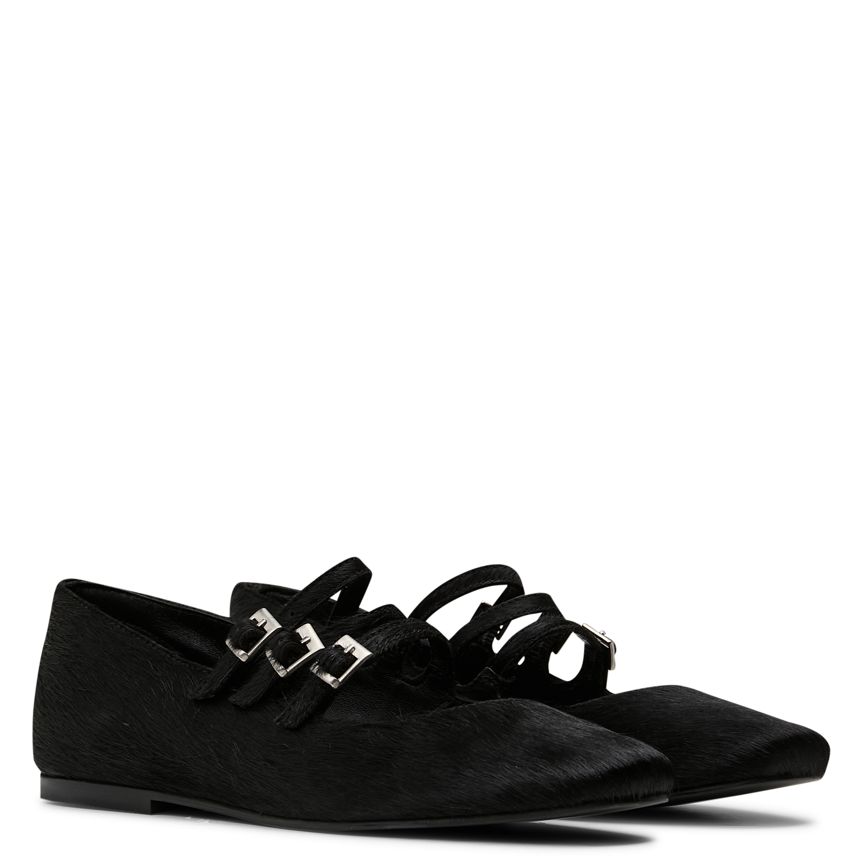 Ballerines en fausse fourrure IKKS Noir