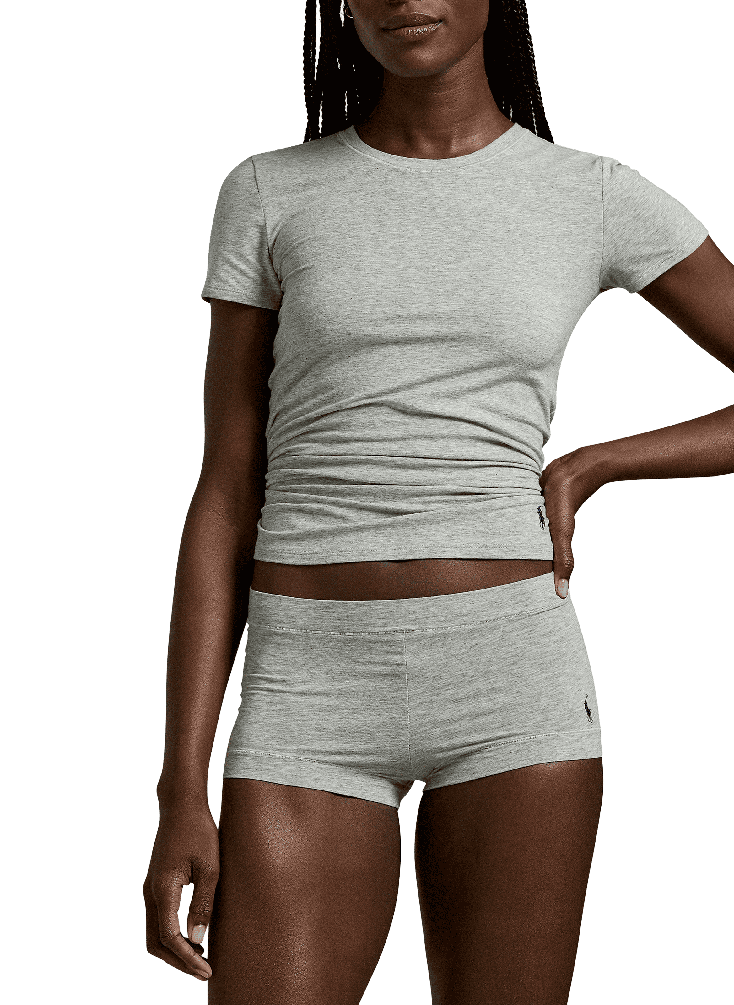 Shorty en coton mélangé POLO RALPH LAUREN Gris