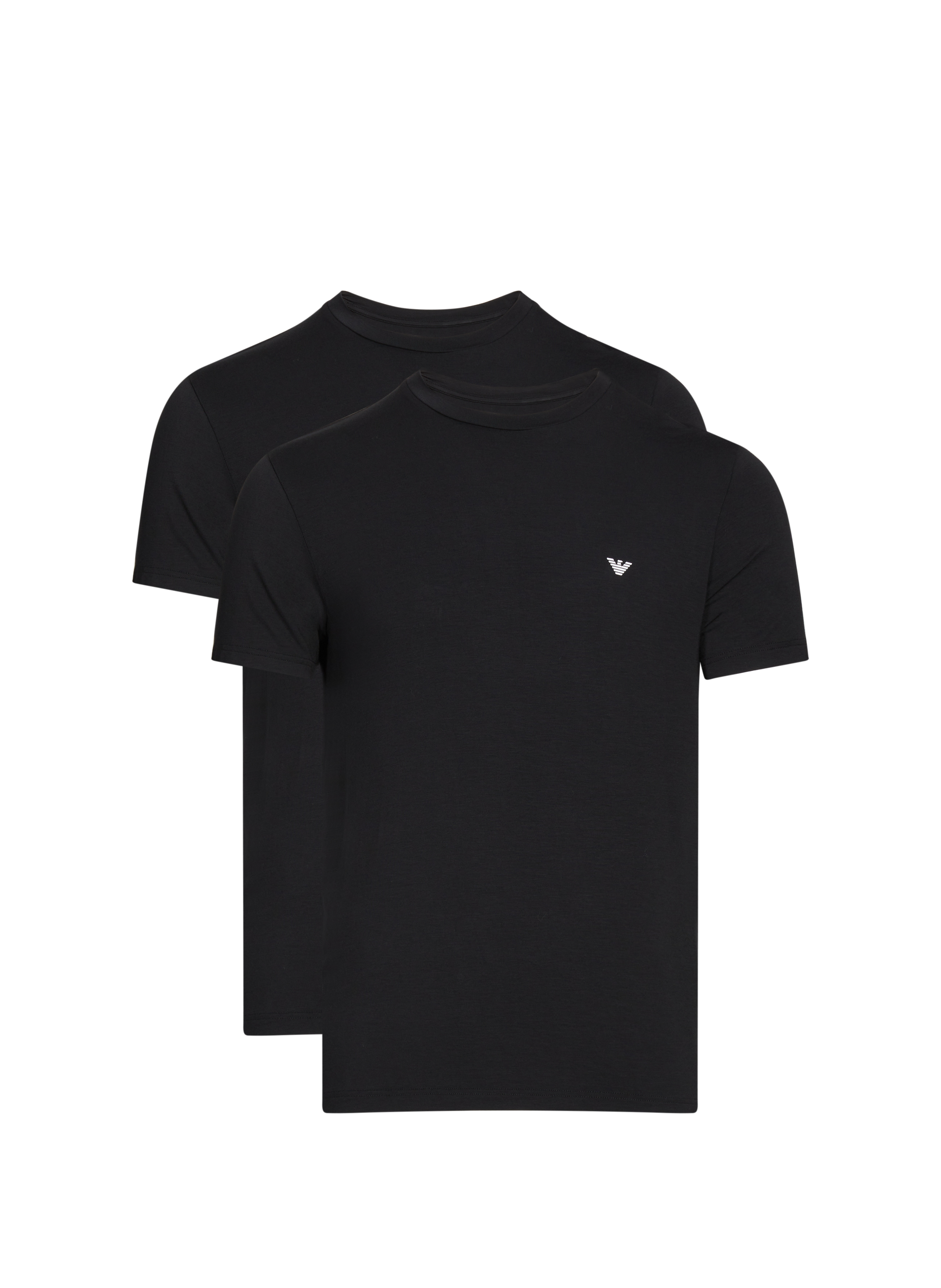 EMPORIO ARMANI Lot de deux t-shirt manches courtes Noir
