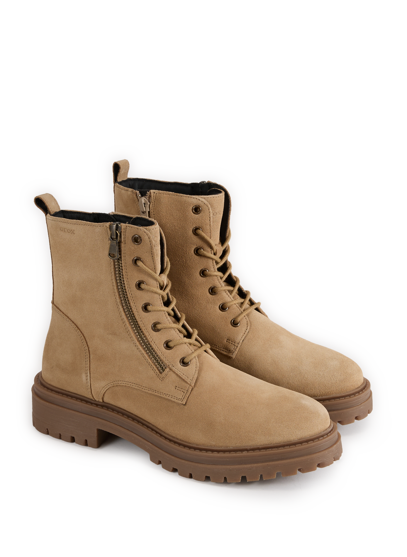 Norize leather ankle boots in goat leather GEOX Beige