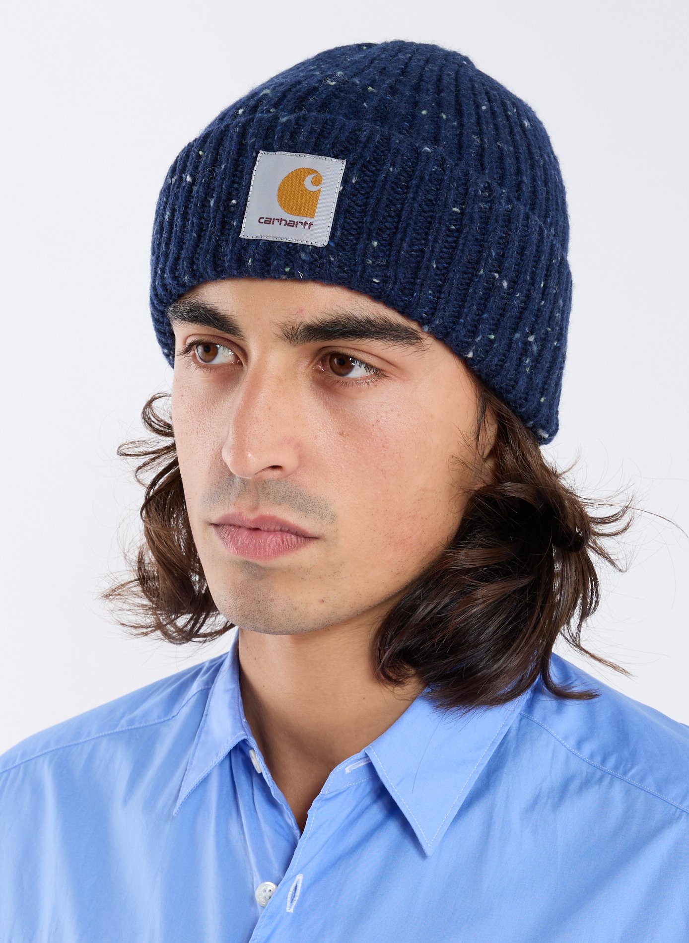 Bonnet en laine et coton CARHARTT WIP Bleu