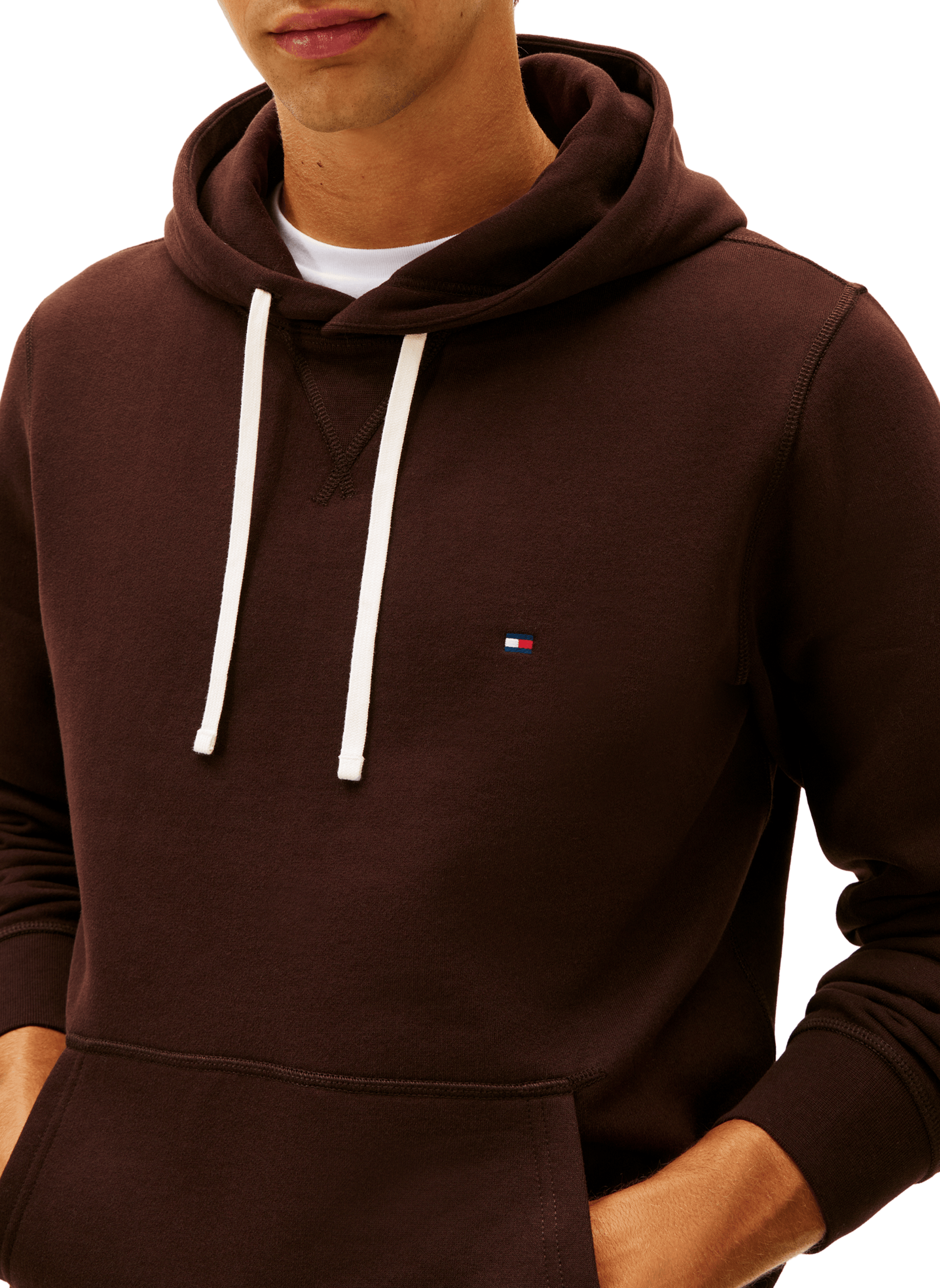 Fleece hoodie TOMMY HILFIGER Brown