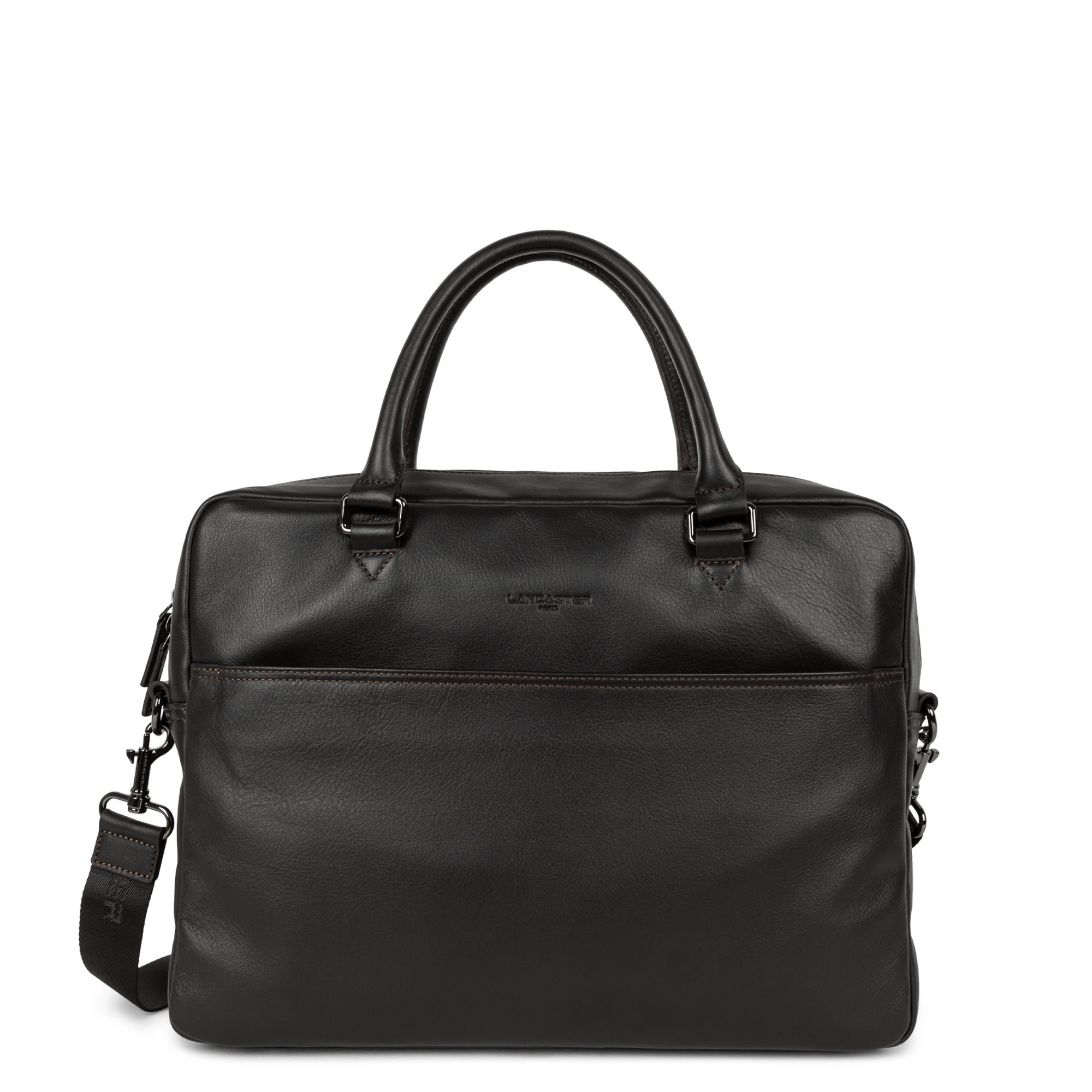 LANCASTER Large portfolio document holder bag - Soft Vintage Homme Brown