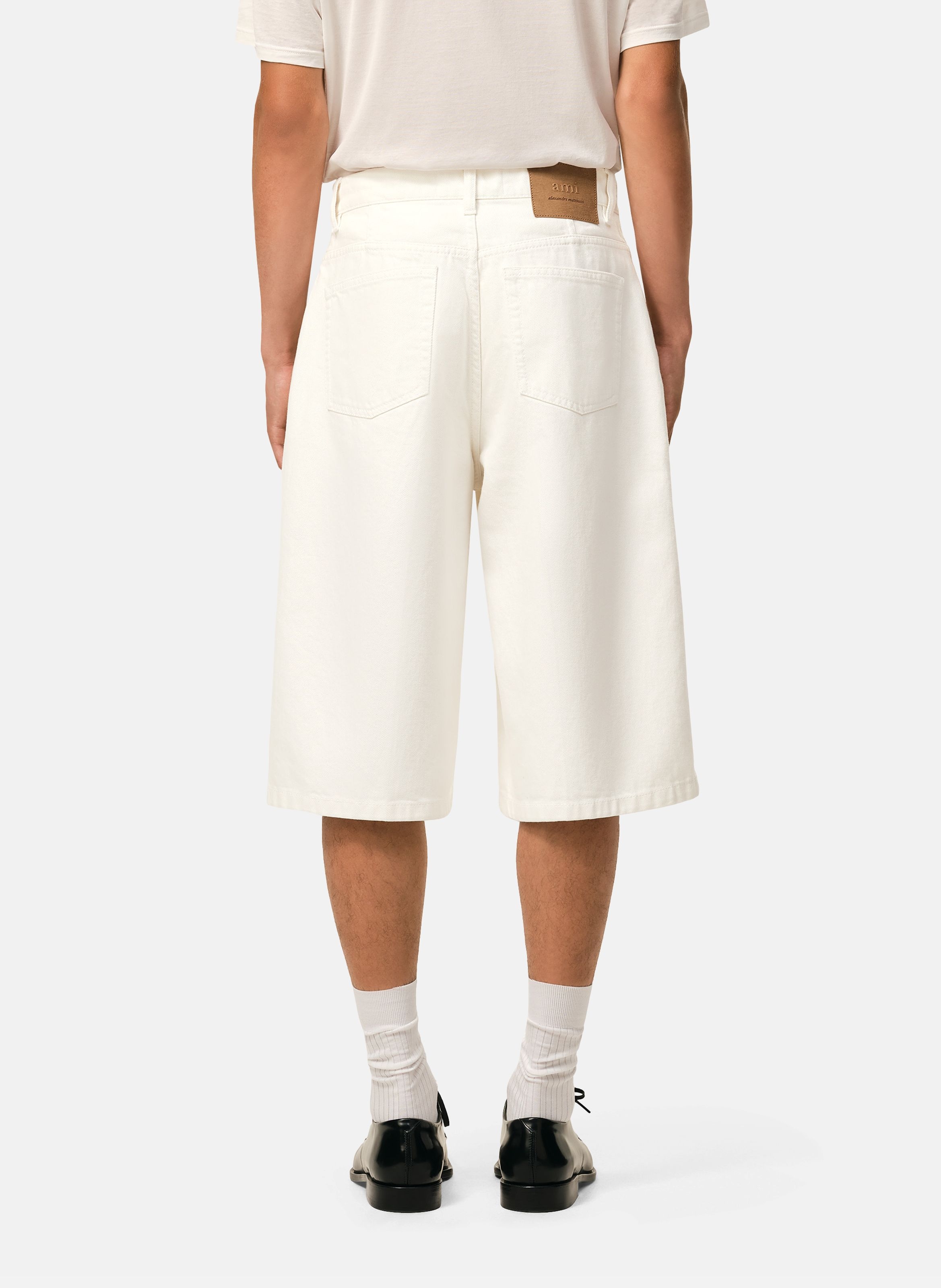Bermuda loose en coton AMI PARIS Blanc