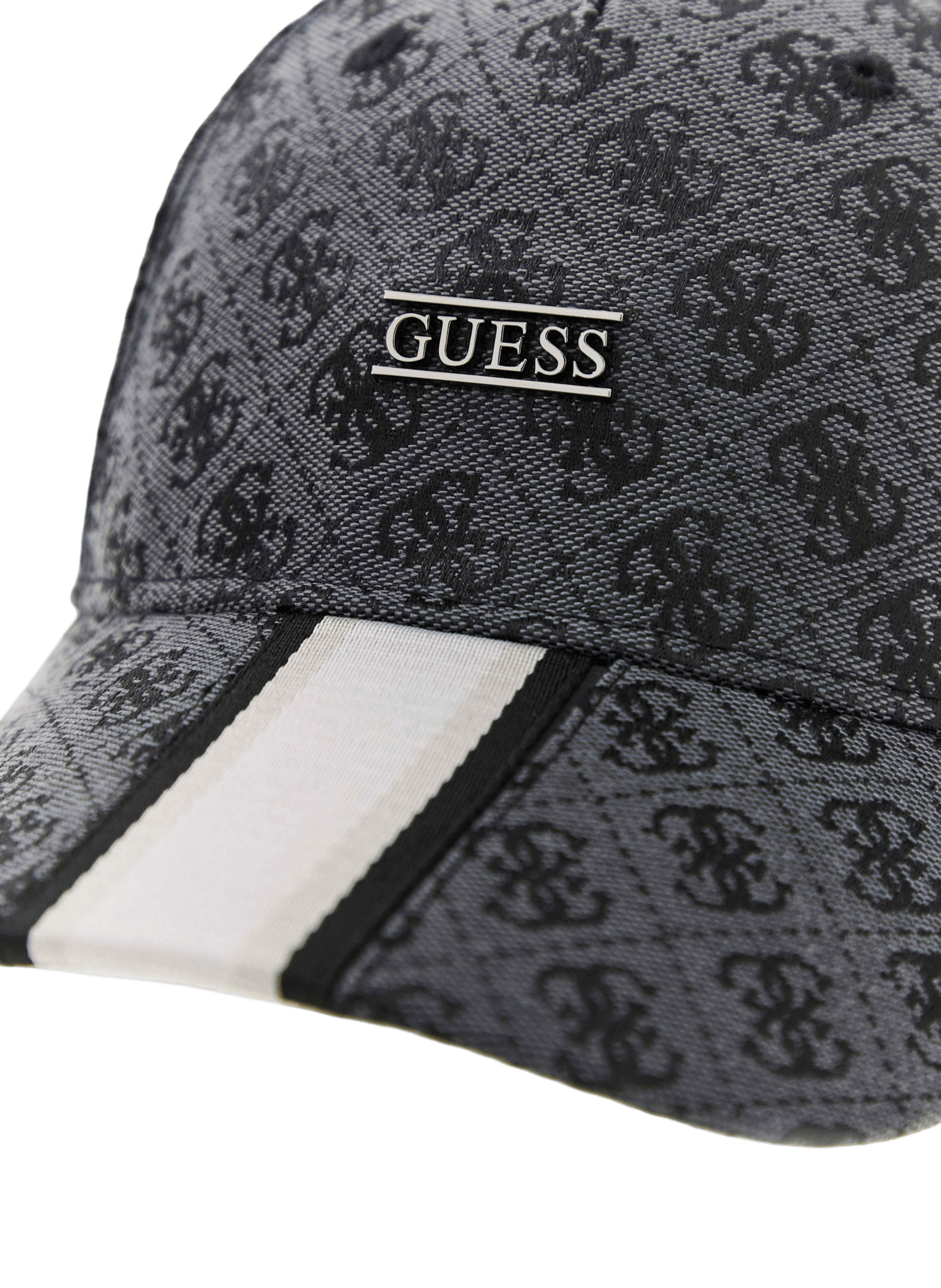 <p>Hat with all-over logo print</p> GUESS Black