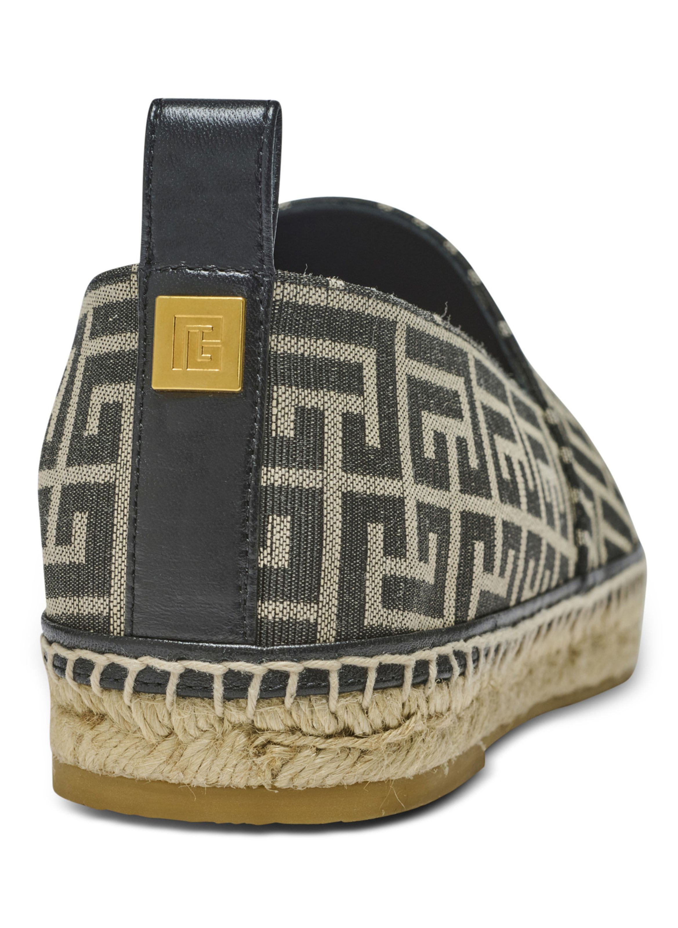 Espadrilles en jacquard monogramme BALMAIN Noir