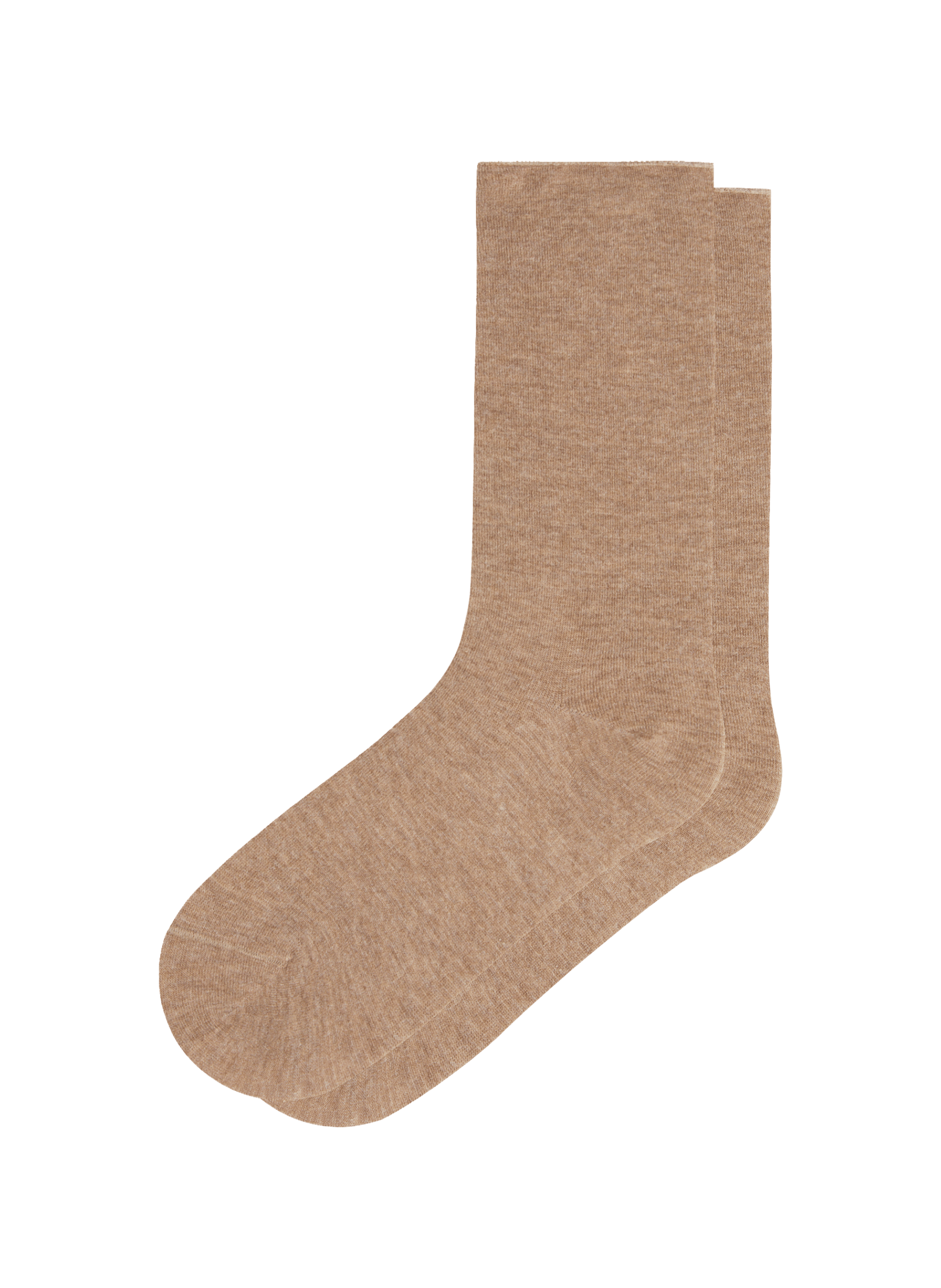 Chaussettes unies mi-hautes LE BOURGET Beige