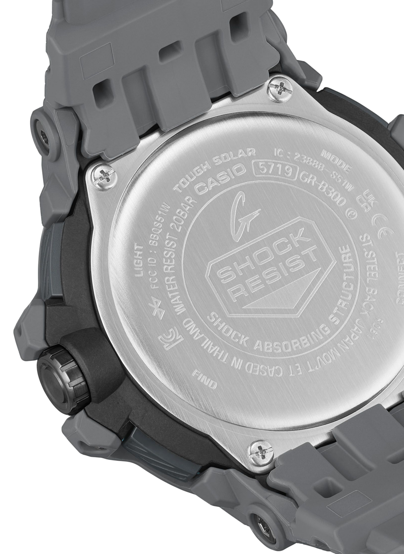 Montre quartz chrono en résine CASIO Gris