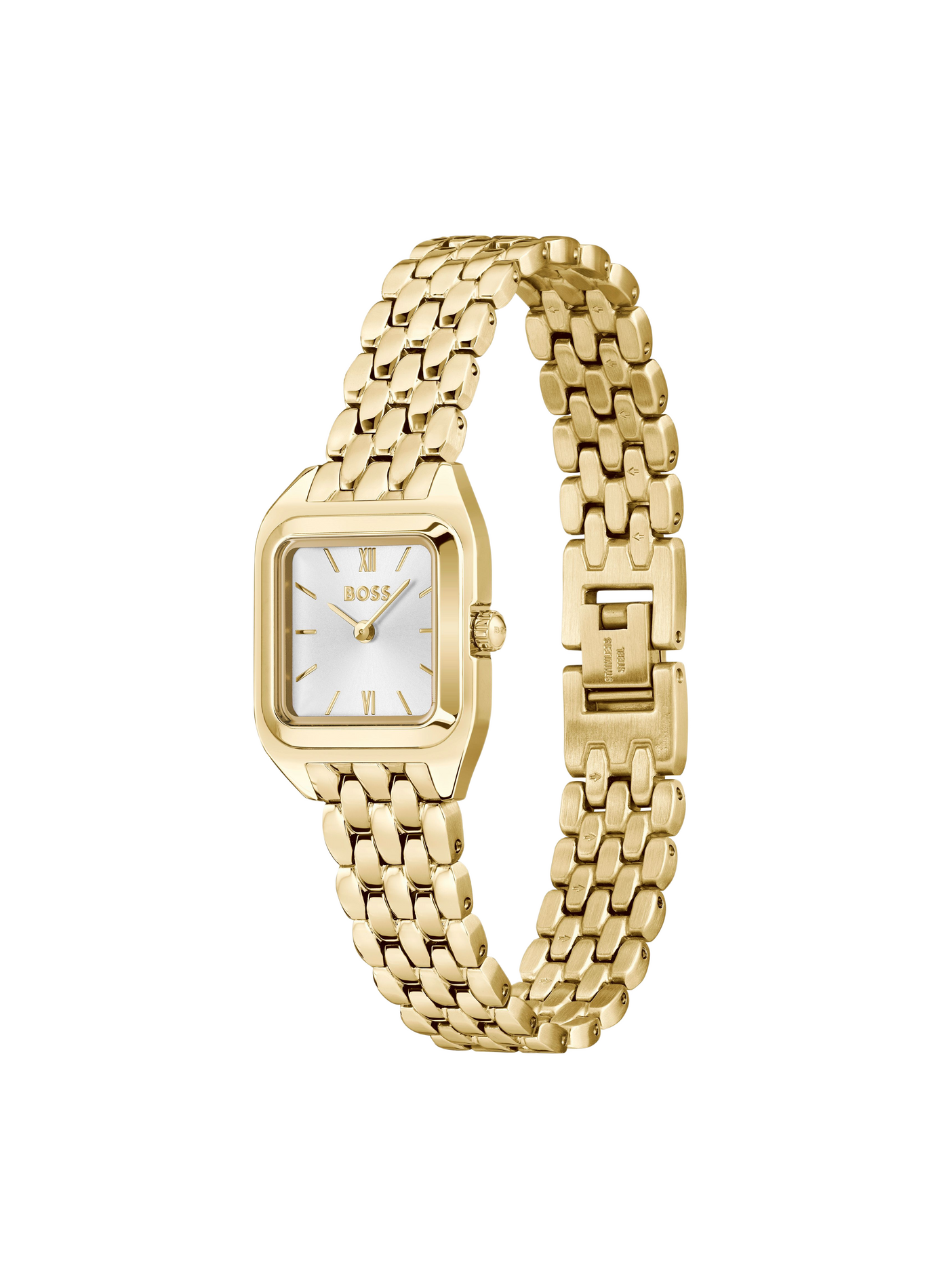 Montre quartz Mae Petite en acier inoxydable BOSS MONTRES Blanc