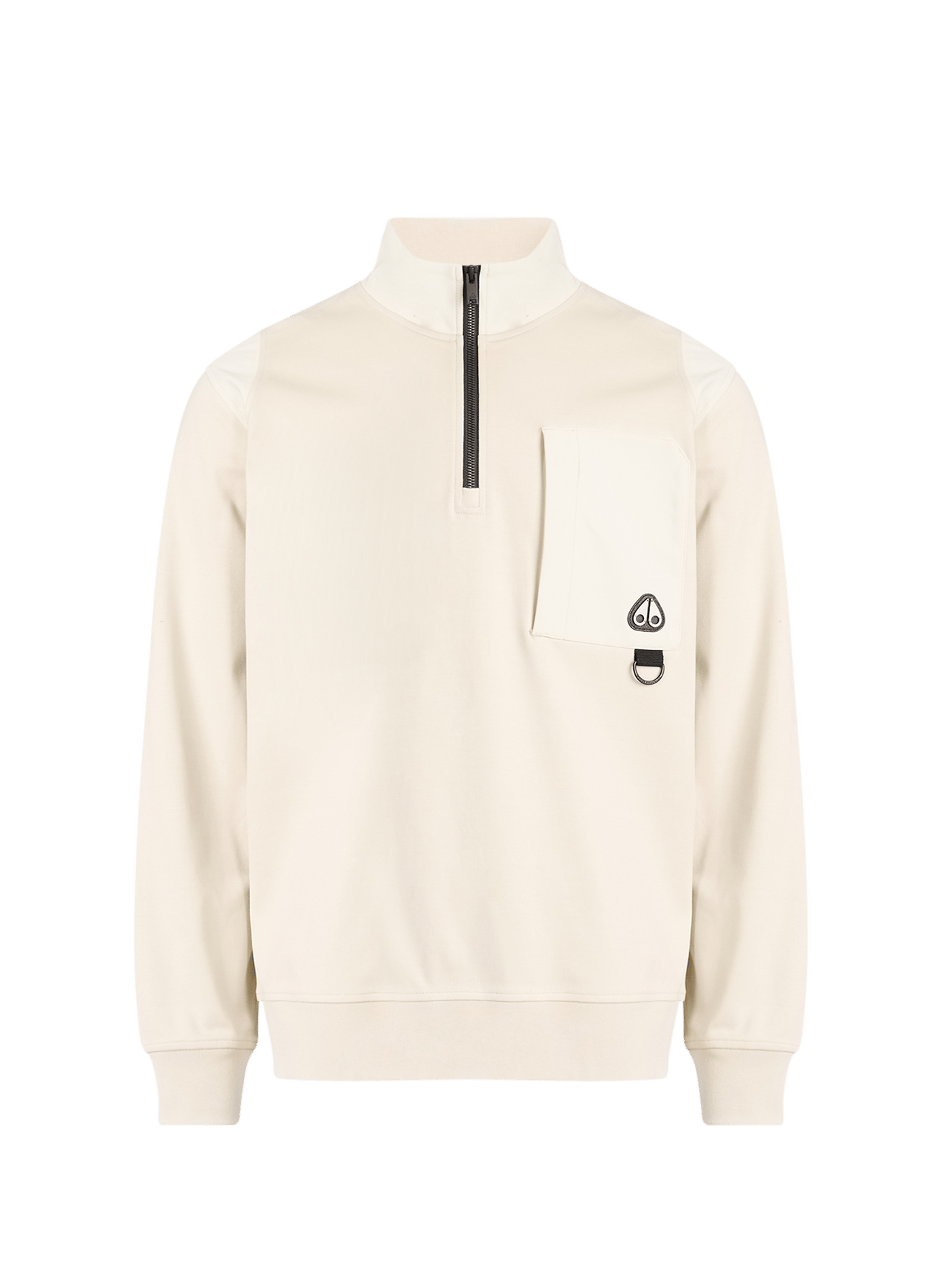 Sweat droit col camionneur en coton MOOSE KNUCKLES Gris