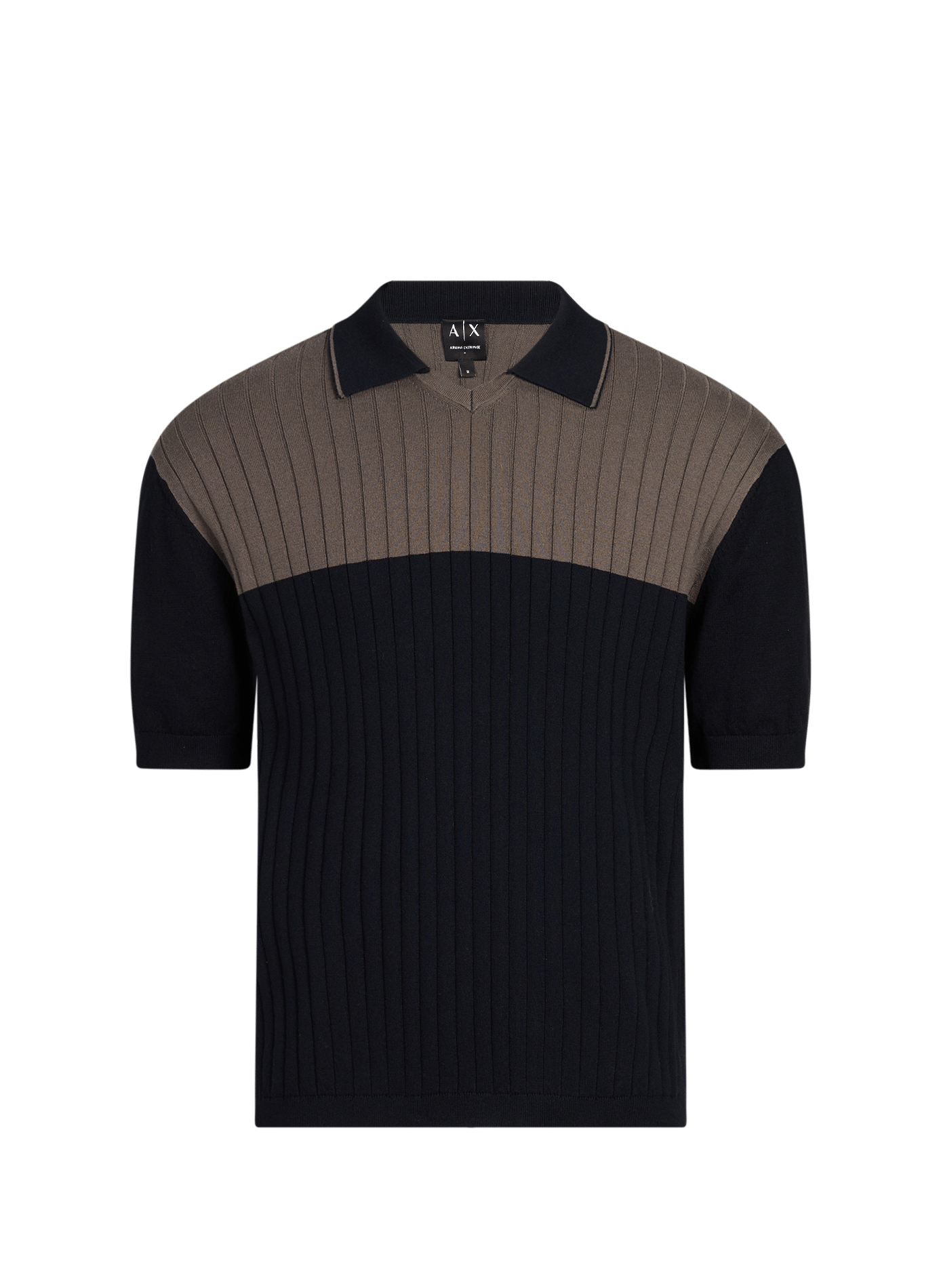 Polo côtelé à manches courtes en coton ARMANI EXCHANGE Multicolore