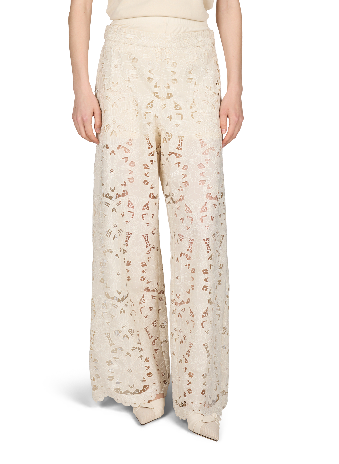 Lace Rouemory pants ROUGE EDIT Beige