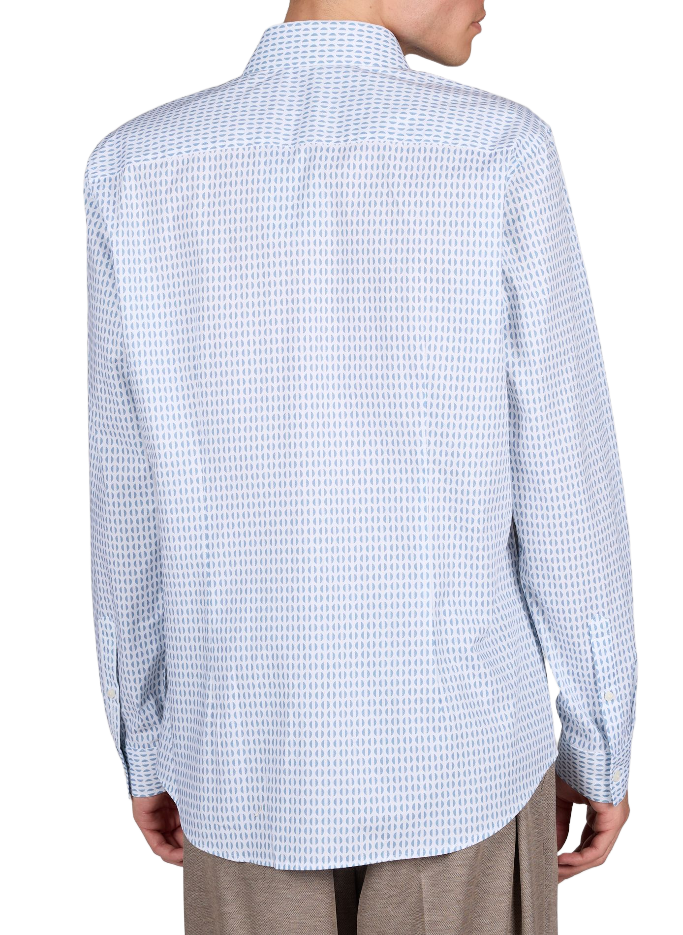 Hemd mit gemustertem Baumwollmischgewebe PIERRE CARDIN Blau